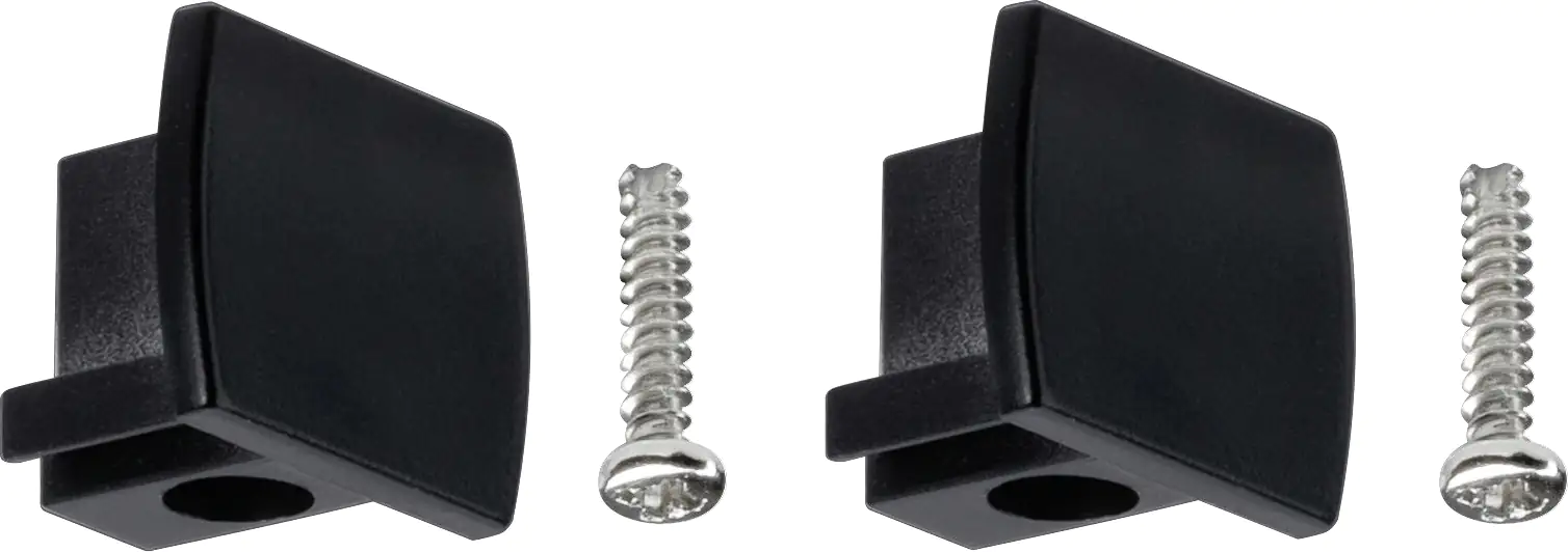 4000870969618 Paulmann URail Universal Endkappen 2er Pack schwarz 1,3 x 2,1 cm