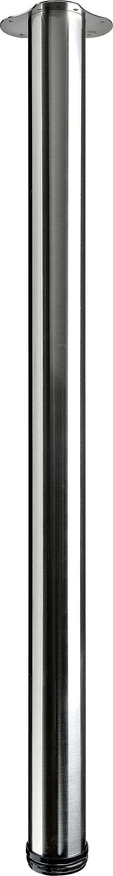 Hettich Theken- und Stehtischbein 7,5 x 110 - 113 cm Edelstahl-Optik