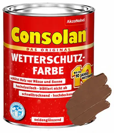 Consolan Wetterschutz-Farbe 0,75 L rehbraun