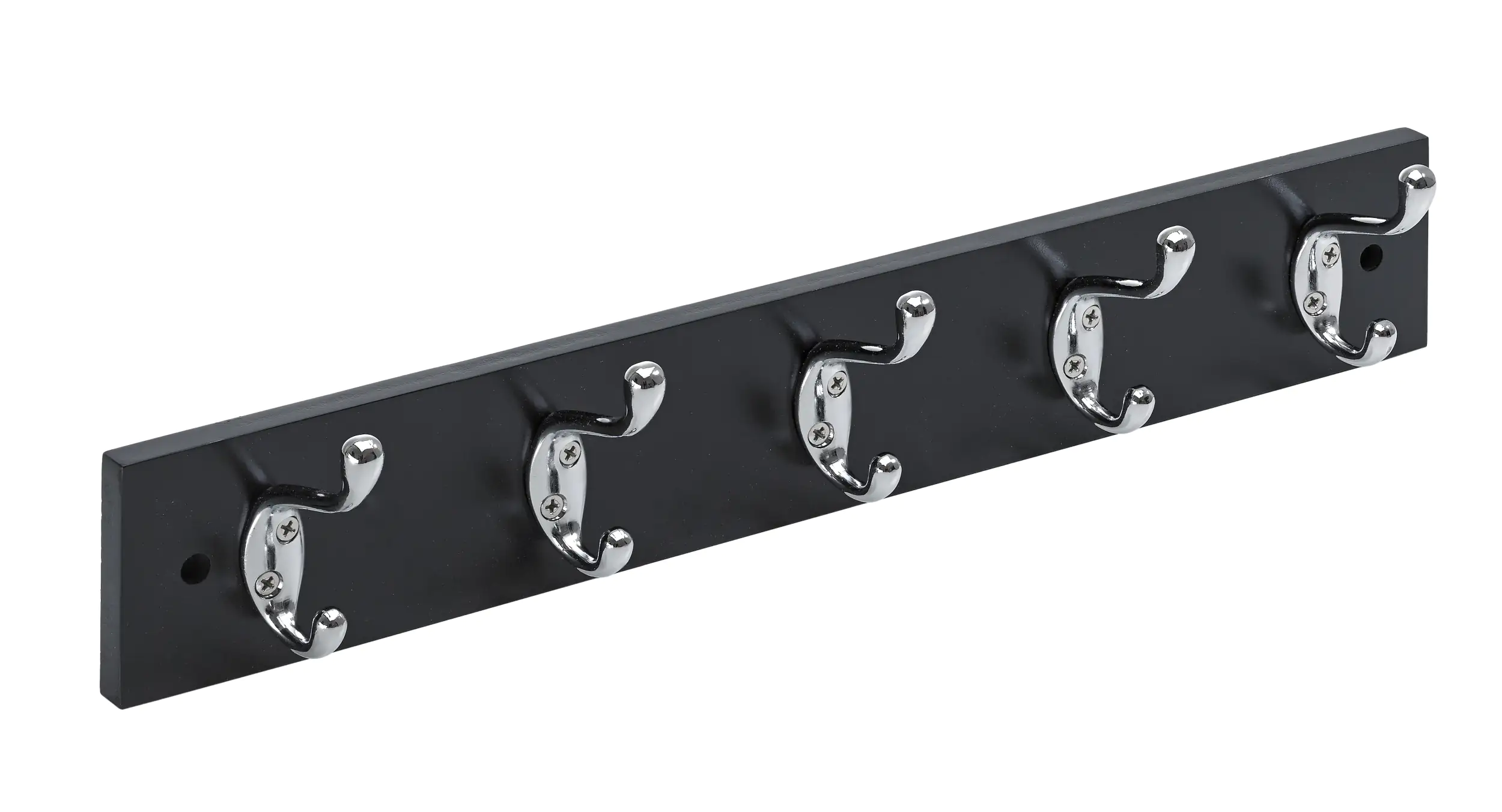 Hettich Garderobenleiste 5 Haken 50,0 x 8,0 x 7,5 cm schwarz