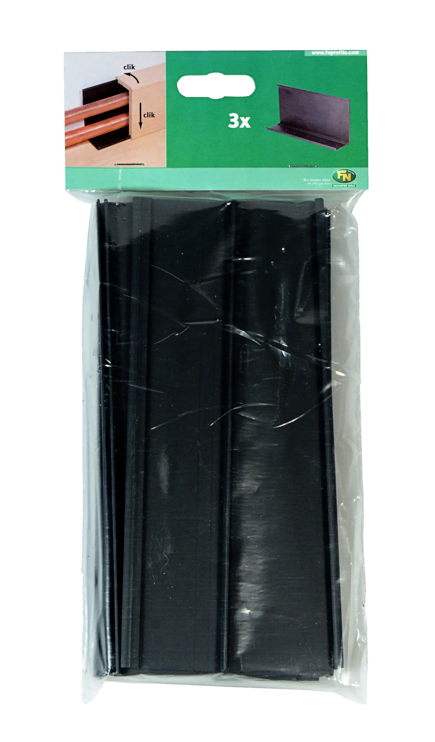 Neuhofer Rohrabdeckleiste Clik-Fix 14 27 x 9,7 x 4,6 cm schwarz