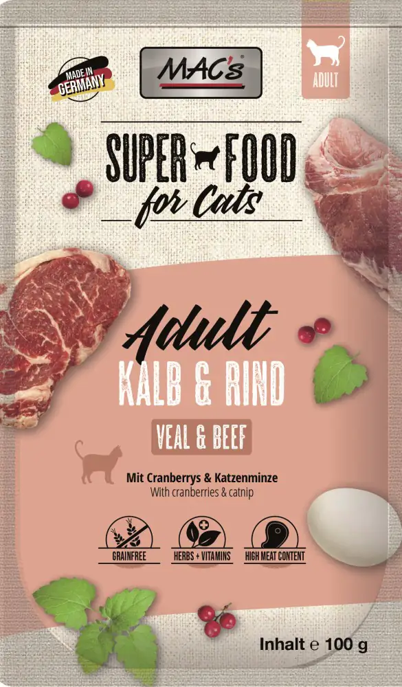 4027245008529 Macs Cat Kalb & Rind 100 g