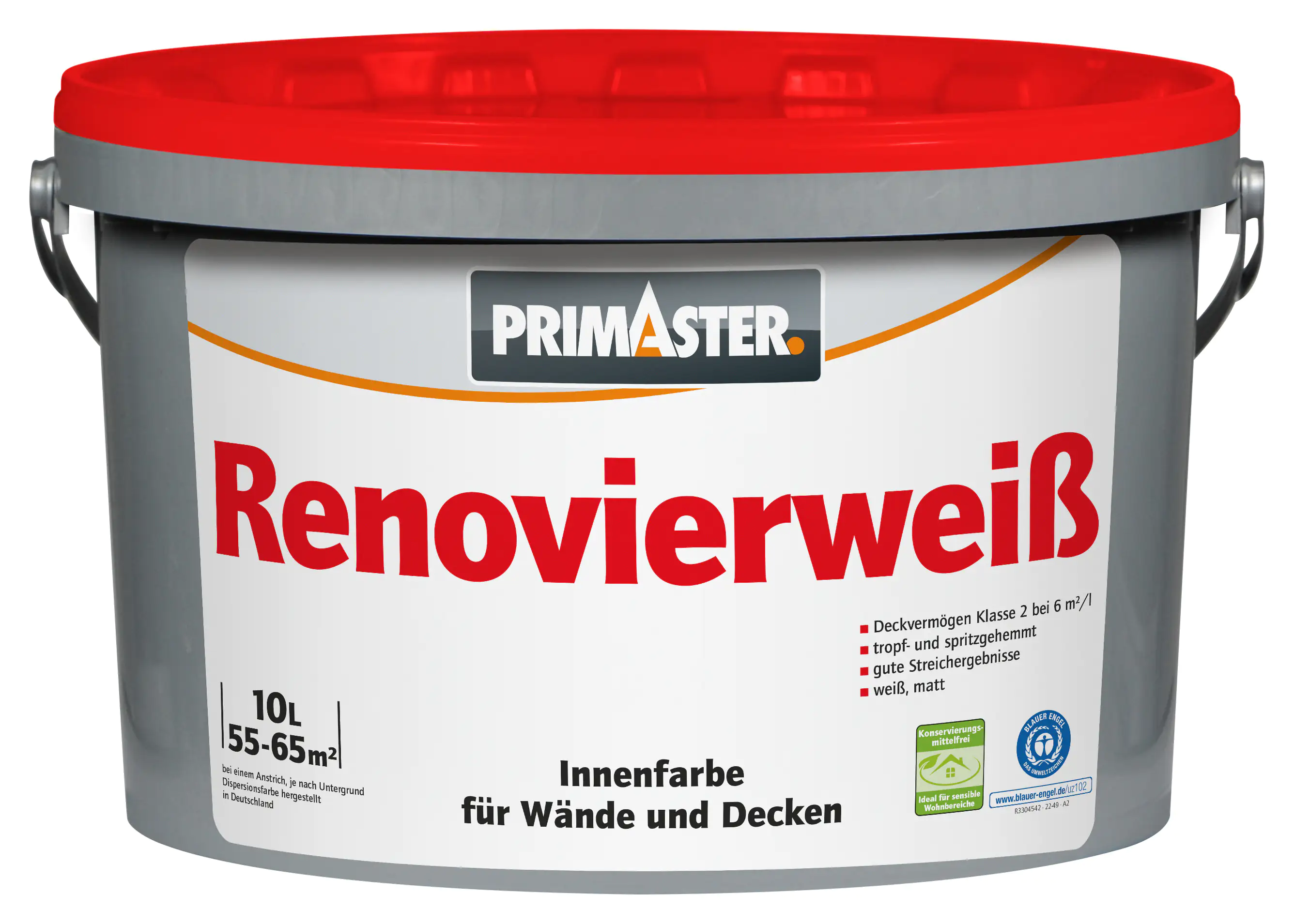 Primaster Renovierweiß konservierungsmittelfrei 10 L Primaster Renovierweiß konservierungsmittelfrei 10 L