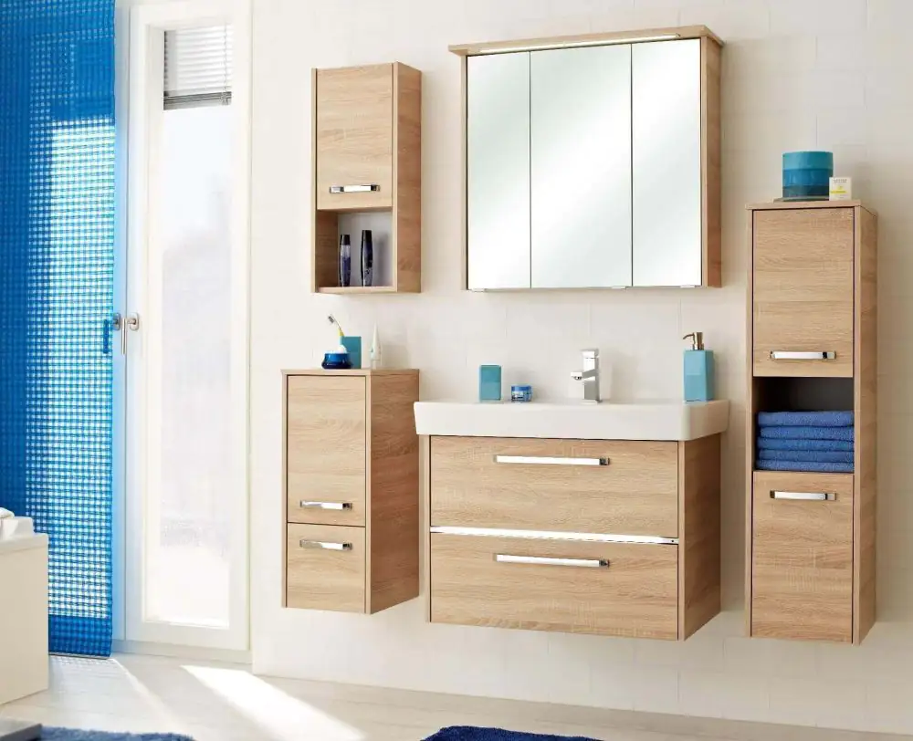 Primaster Spiegelschrank Berlin mit Licht eiche 75 x 72 cm