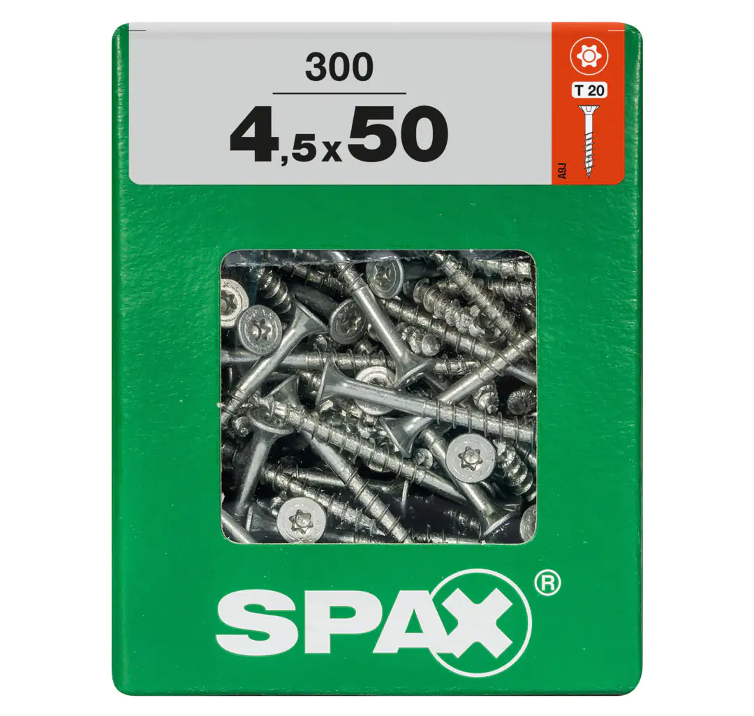 Spax Universalschrauben 4.5 x 50 mm TX 20 - 300 Stk. Spax Universalschrauben 4.5 x 50 mm TX 20 - 300 Stk.