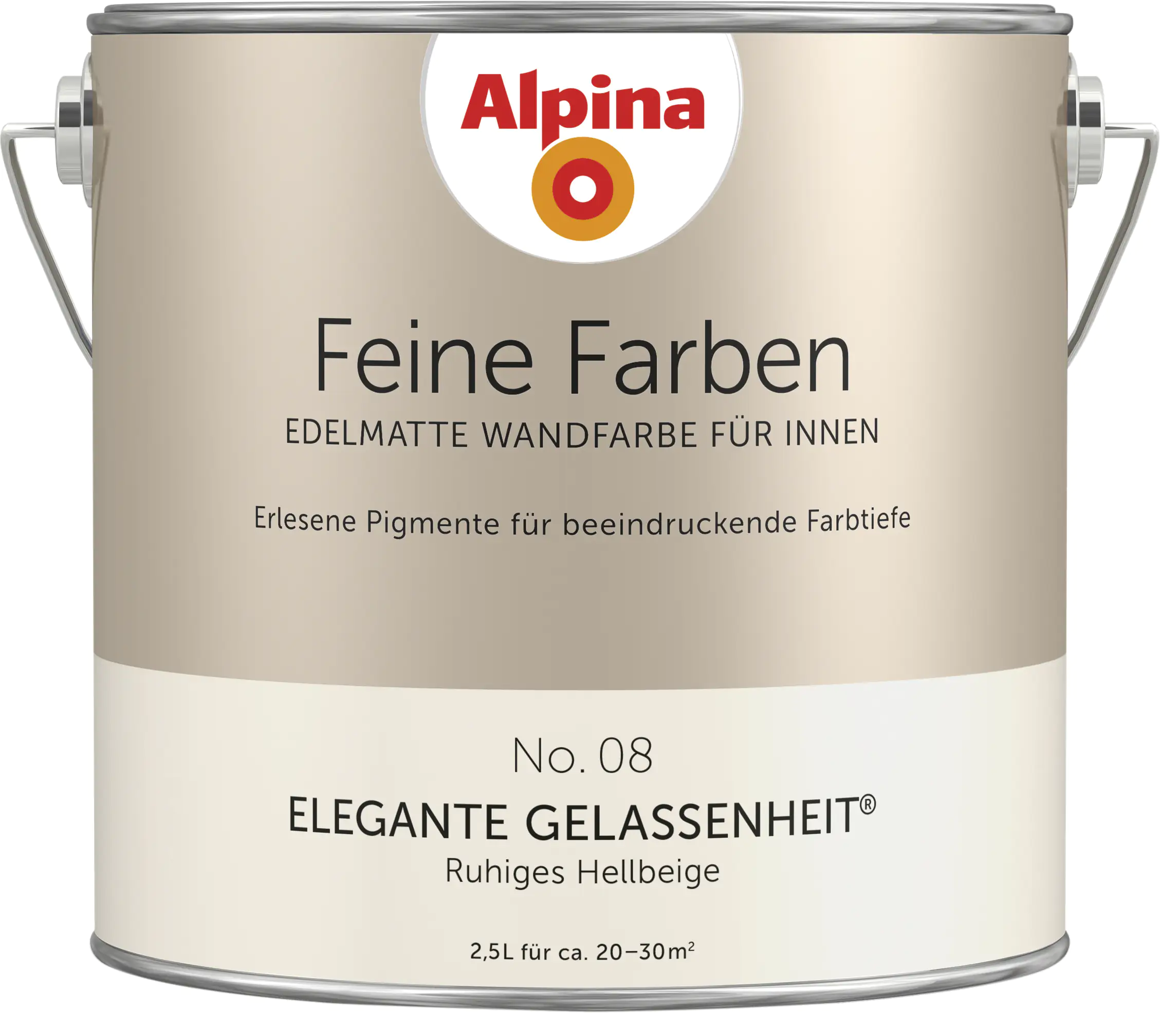 Alpina Feine Farben No. 08 Elegante Gelassenheit 2,5 L ruhiges hellbeige edelmatt Alpina Feine Farben No. 08 Elegante Gelassenheit 2,5 L ruhiges hellbeige edelmatt