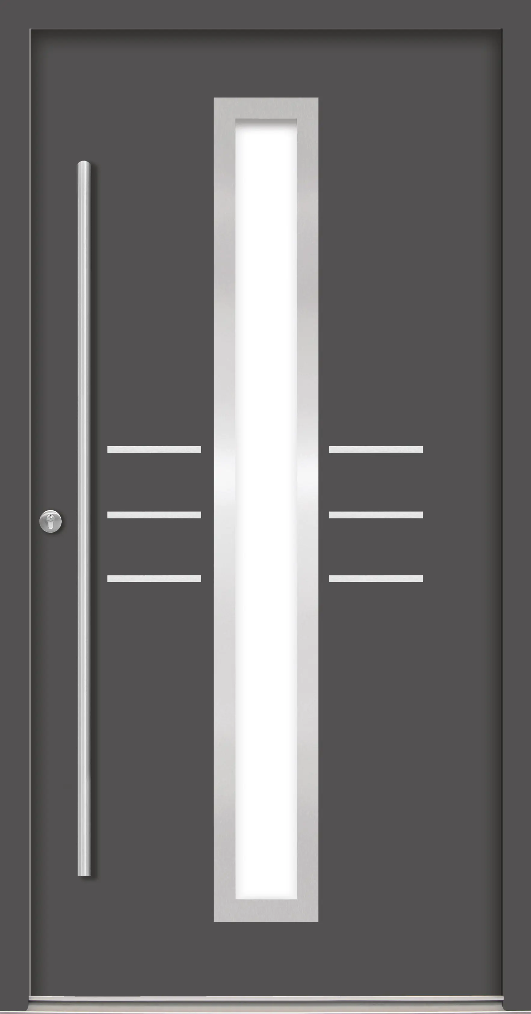 Splendoor Haustür Passivedoor Premium B07 Anthrazit DIN Links 100 x 210 cm