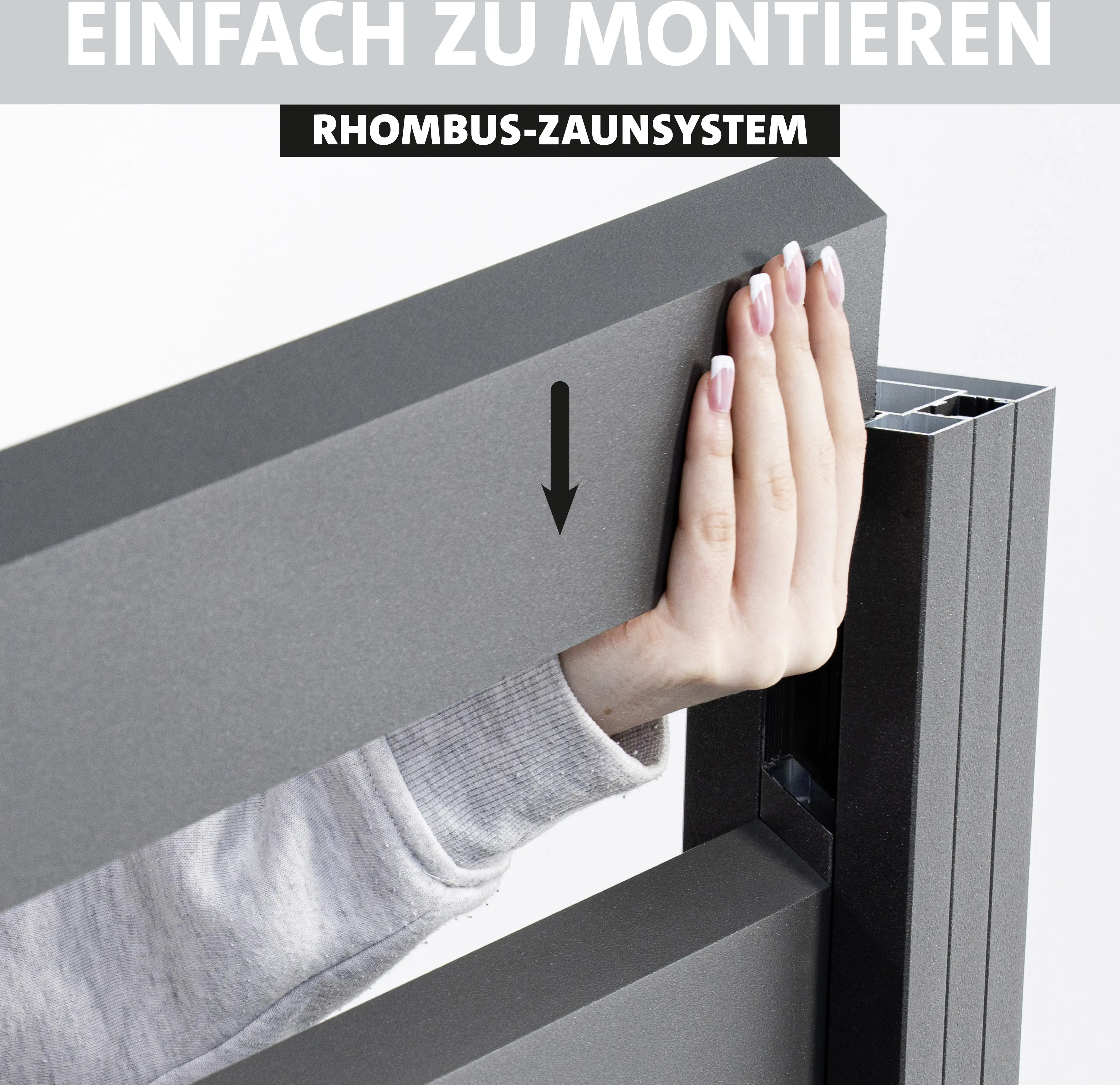Ambiente Alu-Zaun Erweiterungsset Rhombus MAXI 187 x 244,2 cm grau Ambiente Alu-Zaun Erweiterungsset Rhombus MAXI 187 x 244,2 cm grau