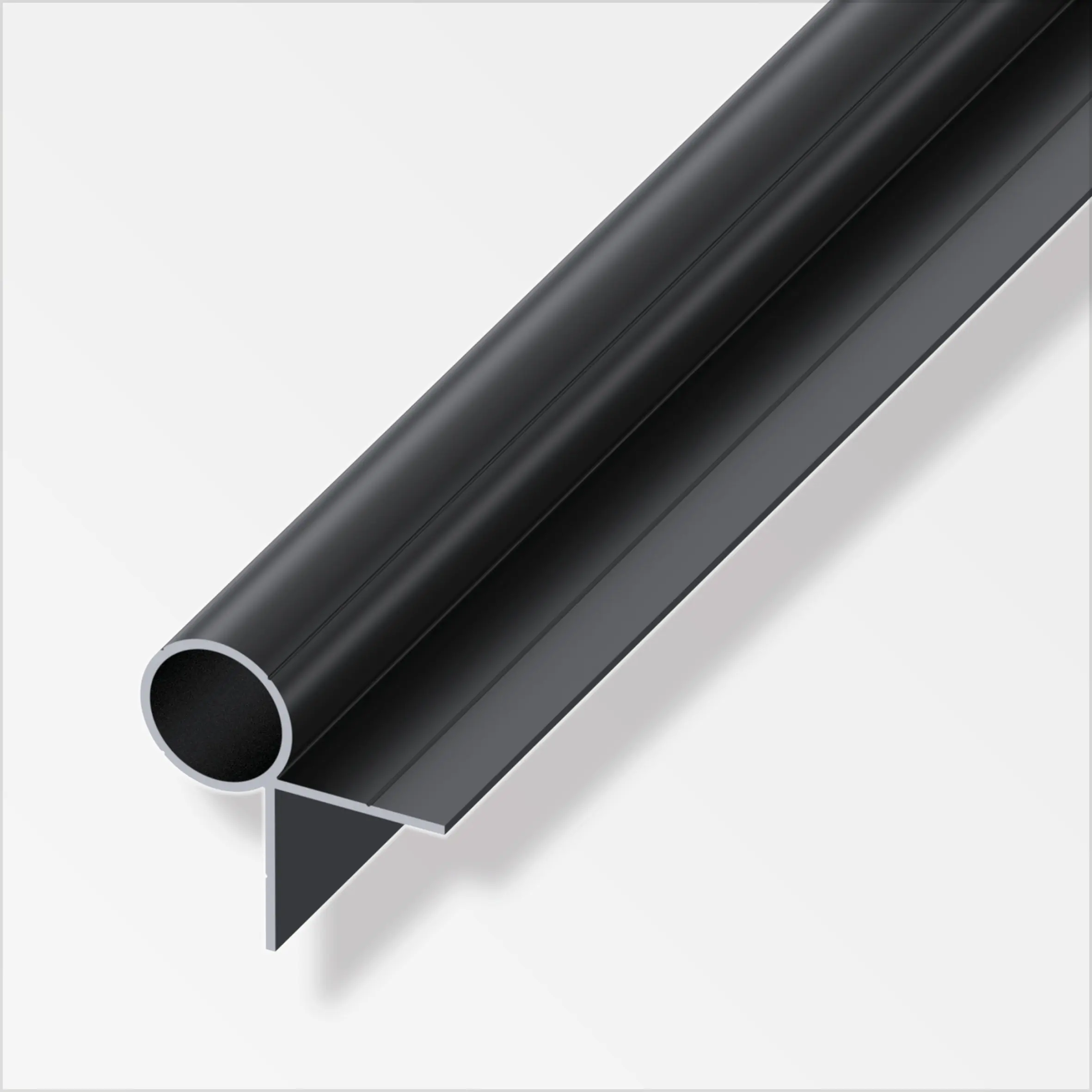 alfer Combitech Rundrohr Aluminium Ø 23,5 mm x 1 m schwarz