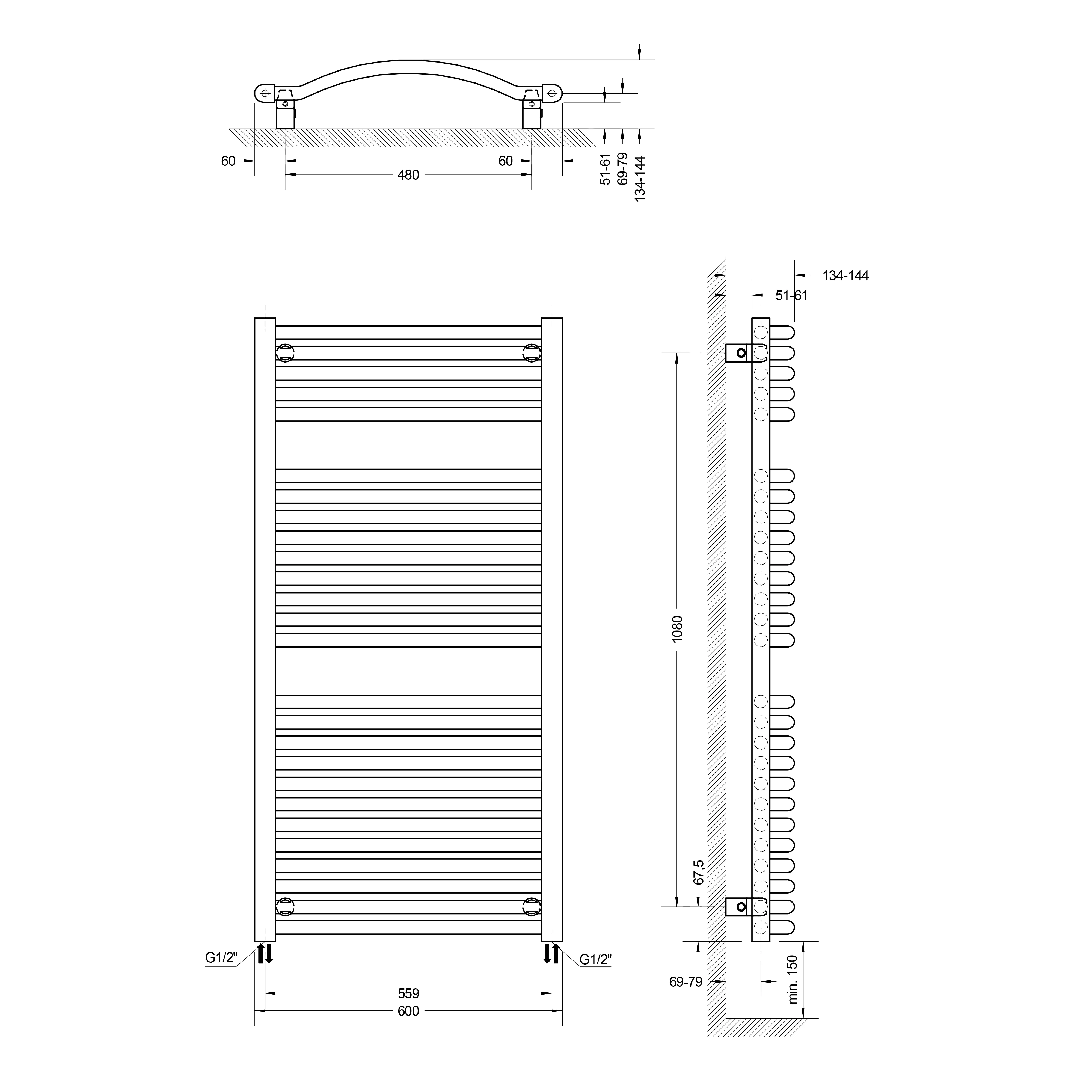 4060991038549_3 Schulte Badheizkörper Olympia 121,5 x 60 cm 816 Watt