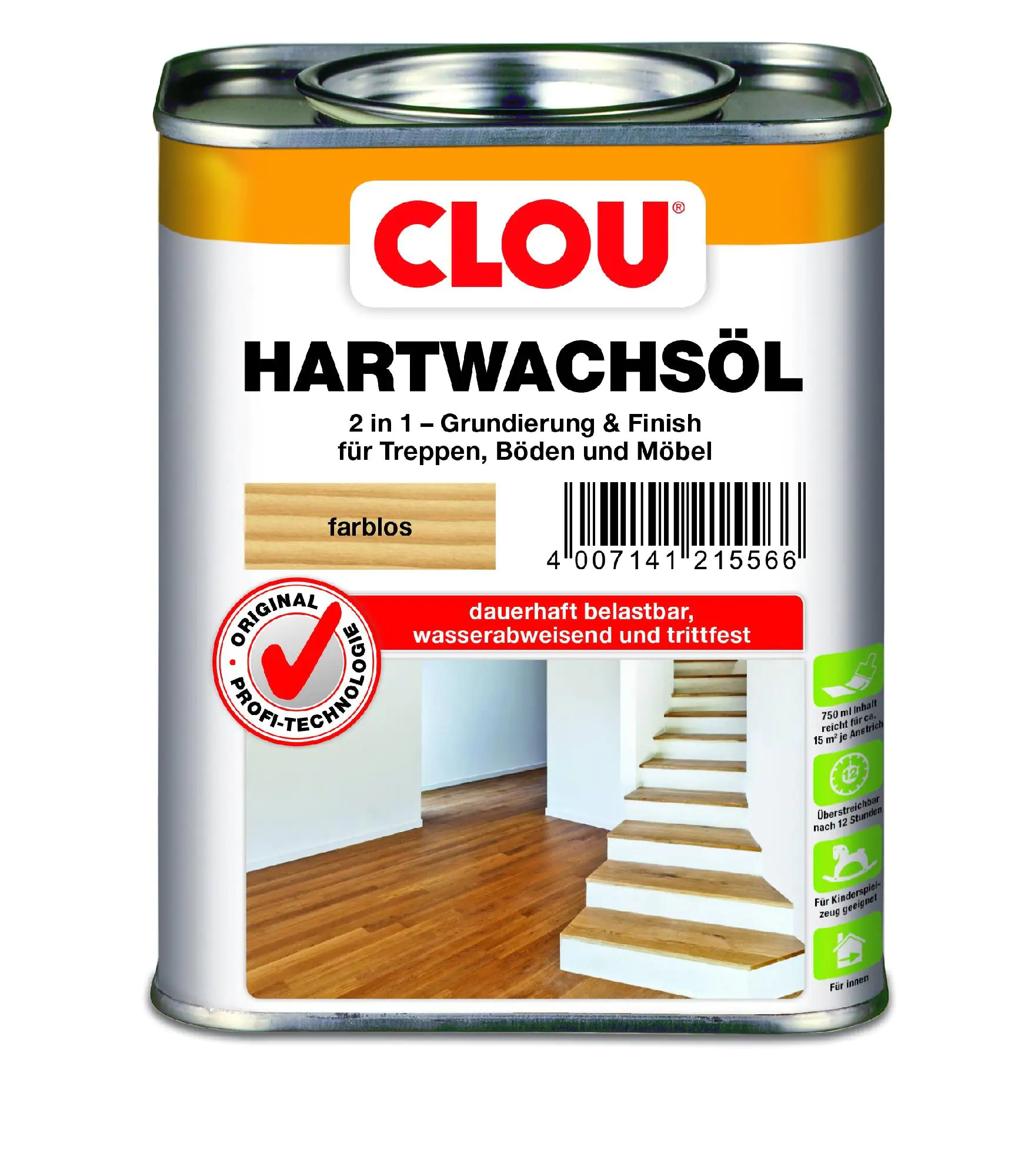 Clou Hartwachs Öl farblos 750 ml