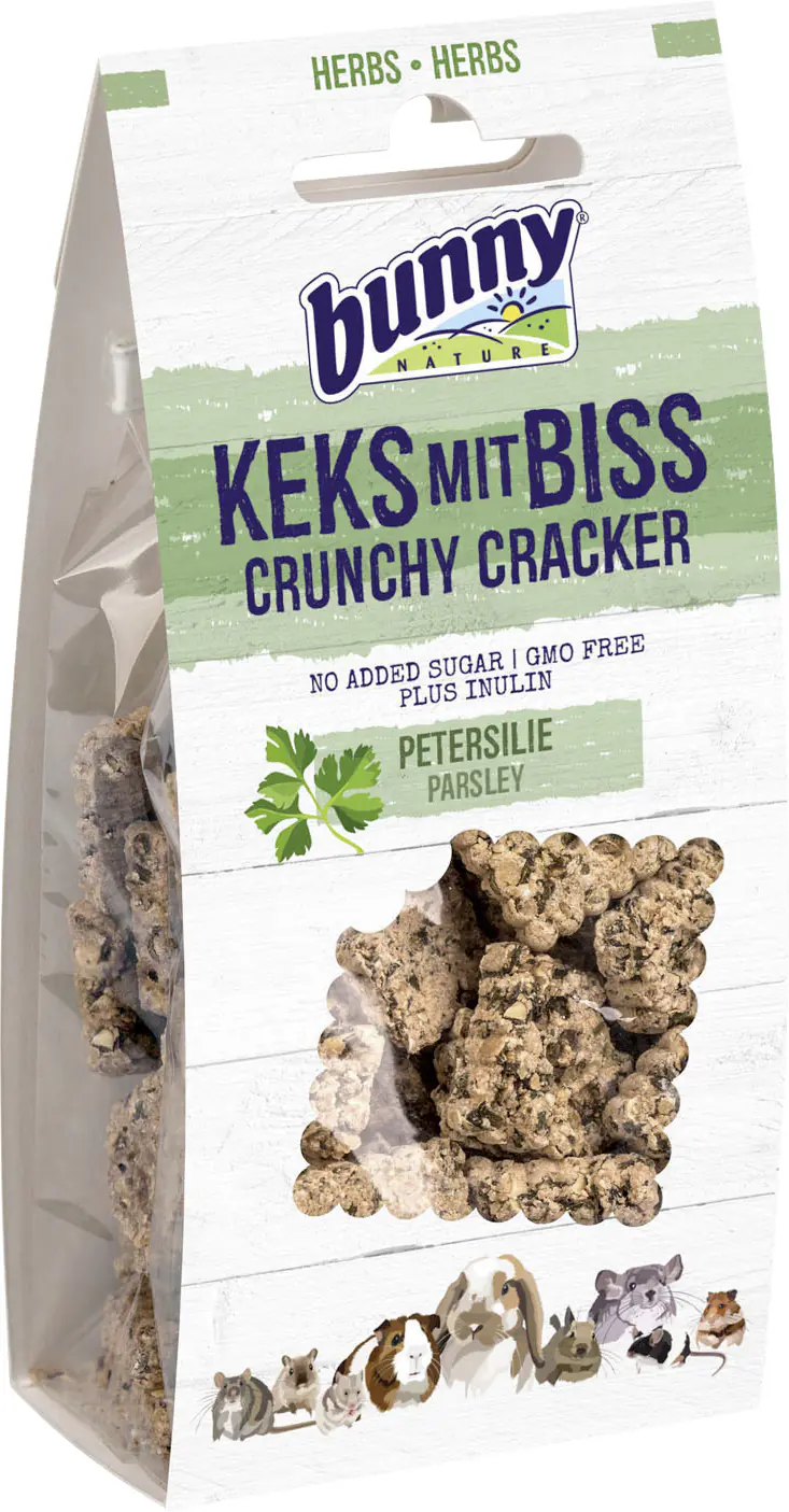 bunny Keks mit Biss Petersilie 50g für Zwergkaninchen und Nagetiere bunny Keks mit Biss Petersilie 50g für Zwergkaninchen und Nagetiere