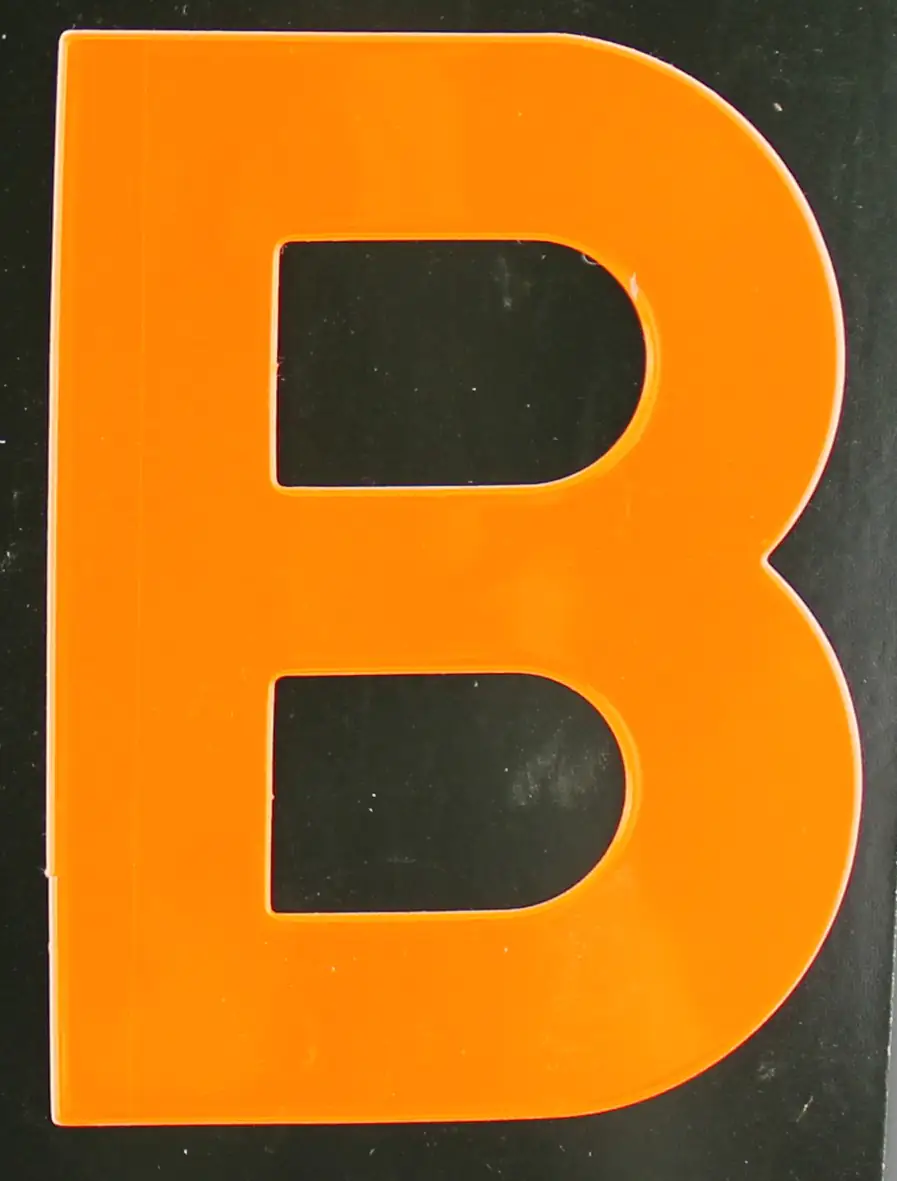 Conacord Reflektierender Klebebuchstabe B orange "B"