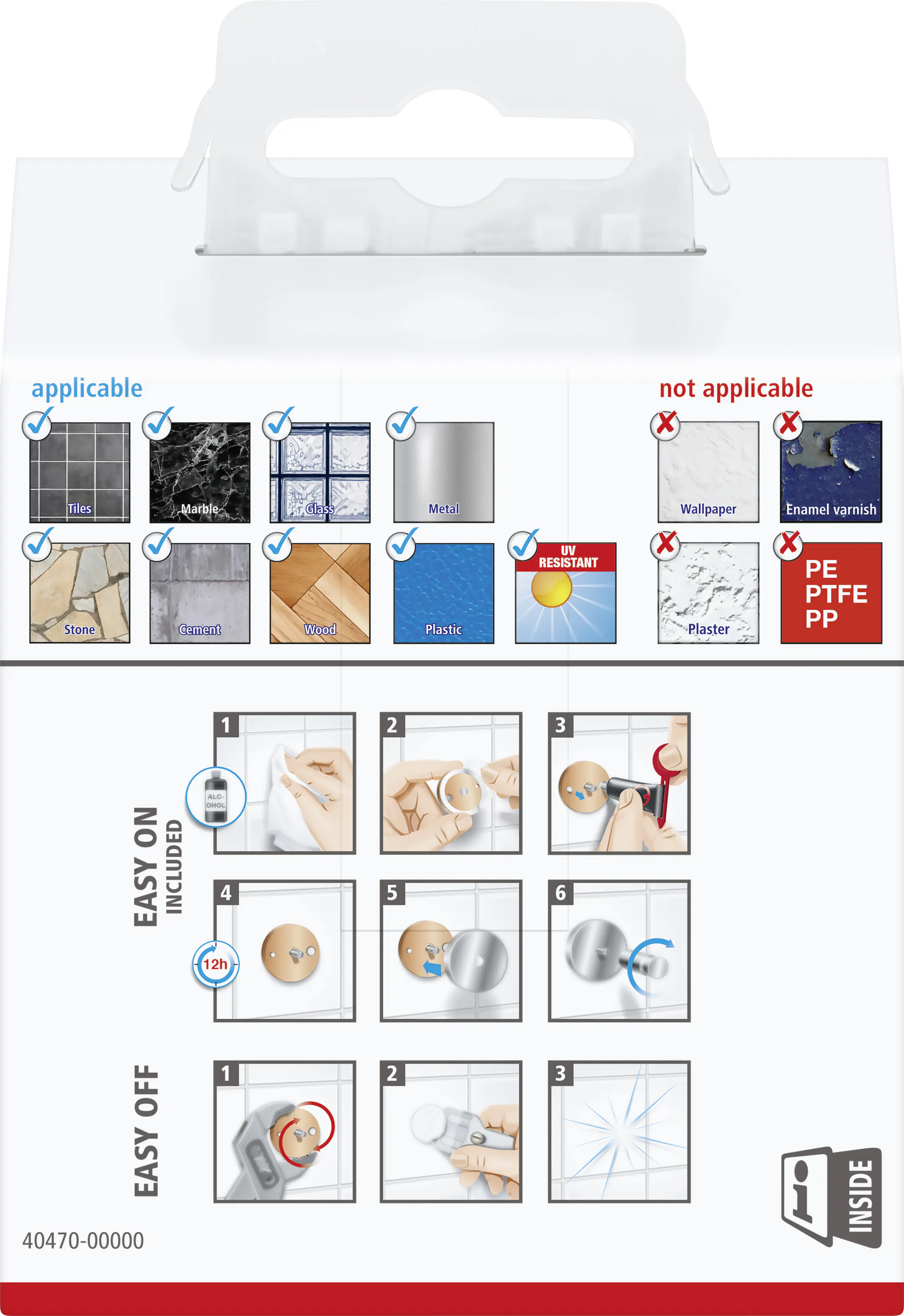 tesa Handtuchhaken Exxcellent Metall, chrom, rostfrei
