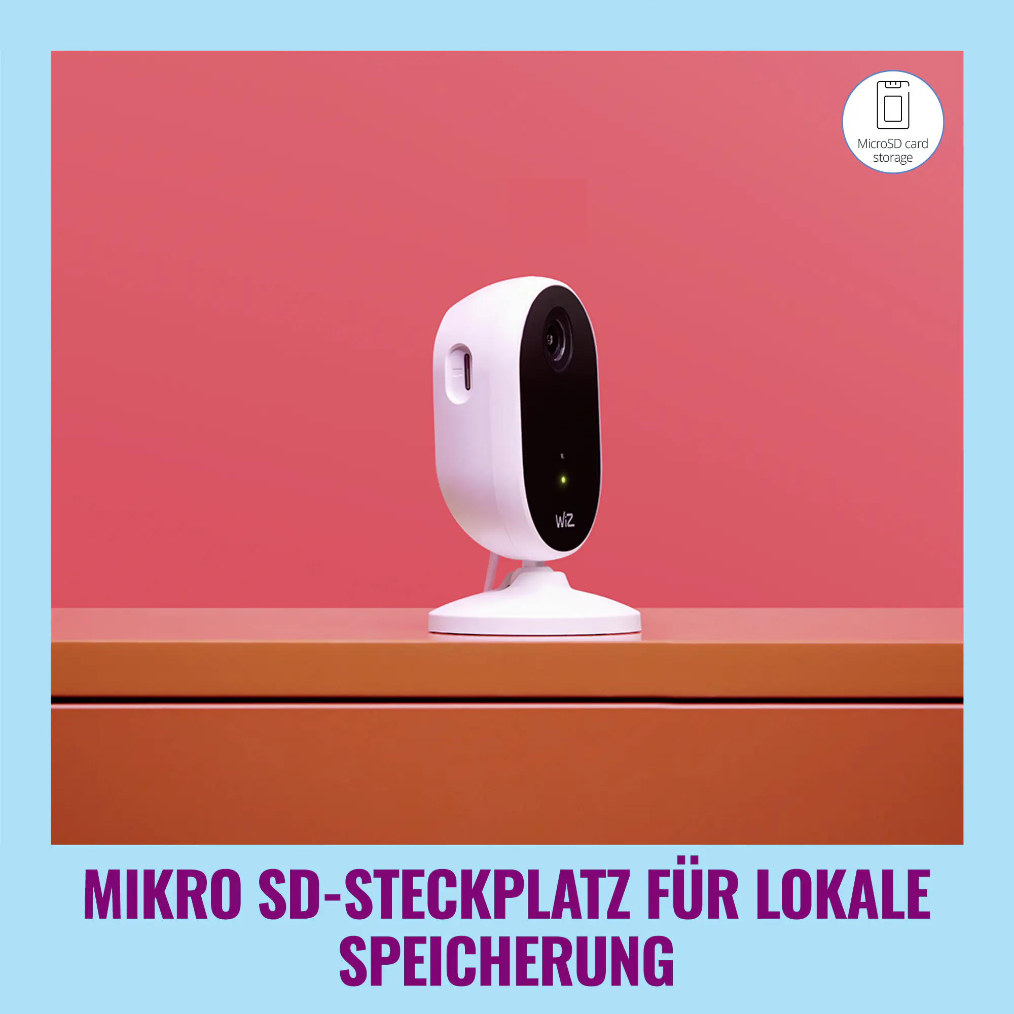 WiZ Sichheits-Kamera Starterset mit LED-Leuchtmittek für Innen Wifi 1080 P WiZ Sichheits-Kamera Starterset mit LED-Leuchtmittek für Innen Wifi 1080 P