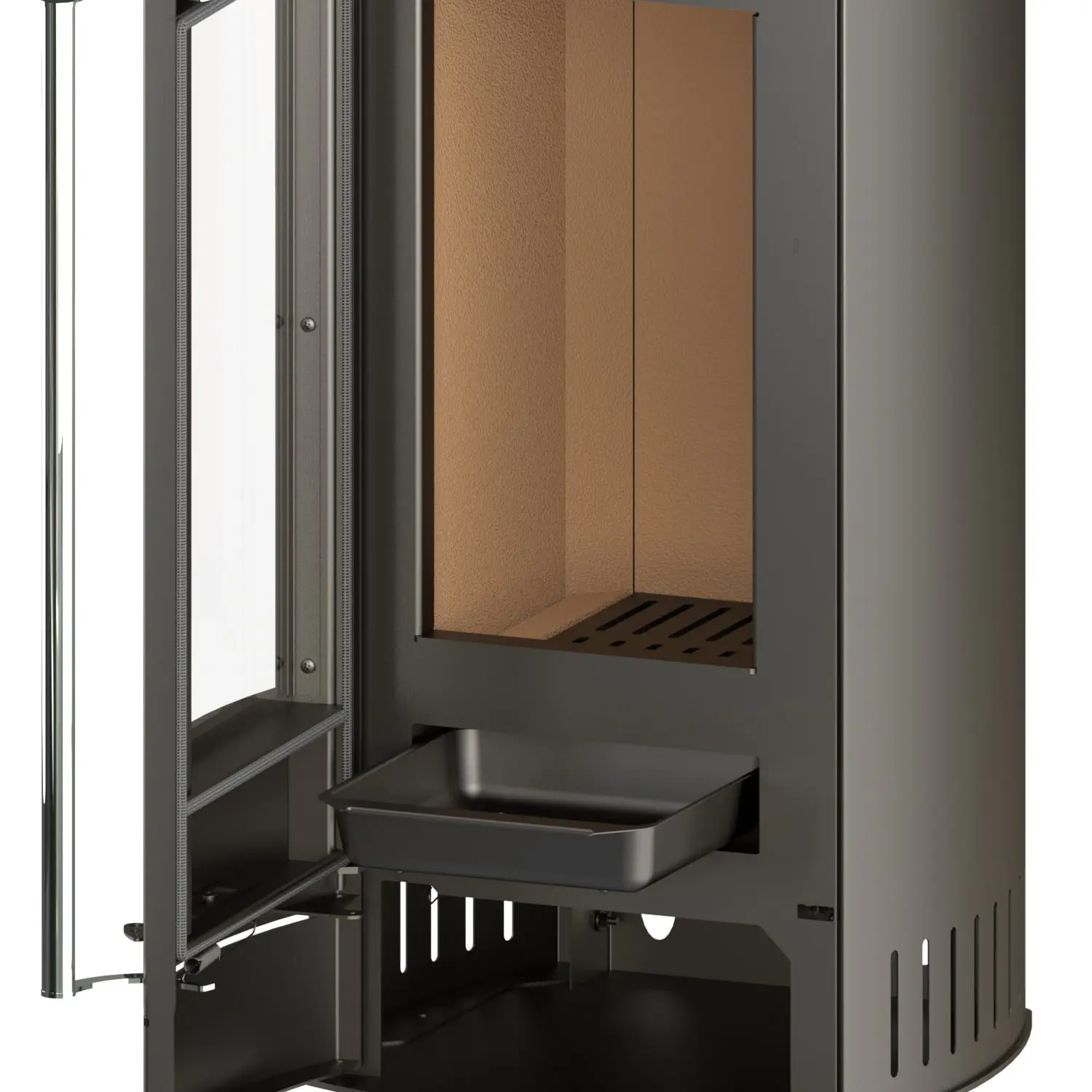 Thermia Kaminofen Alpha Stahl grau 6 kW