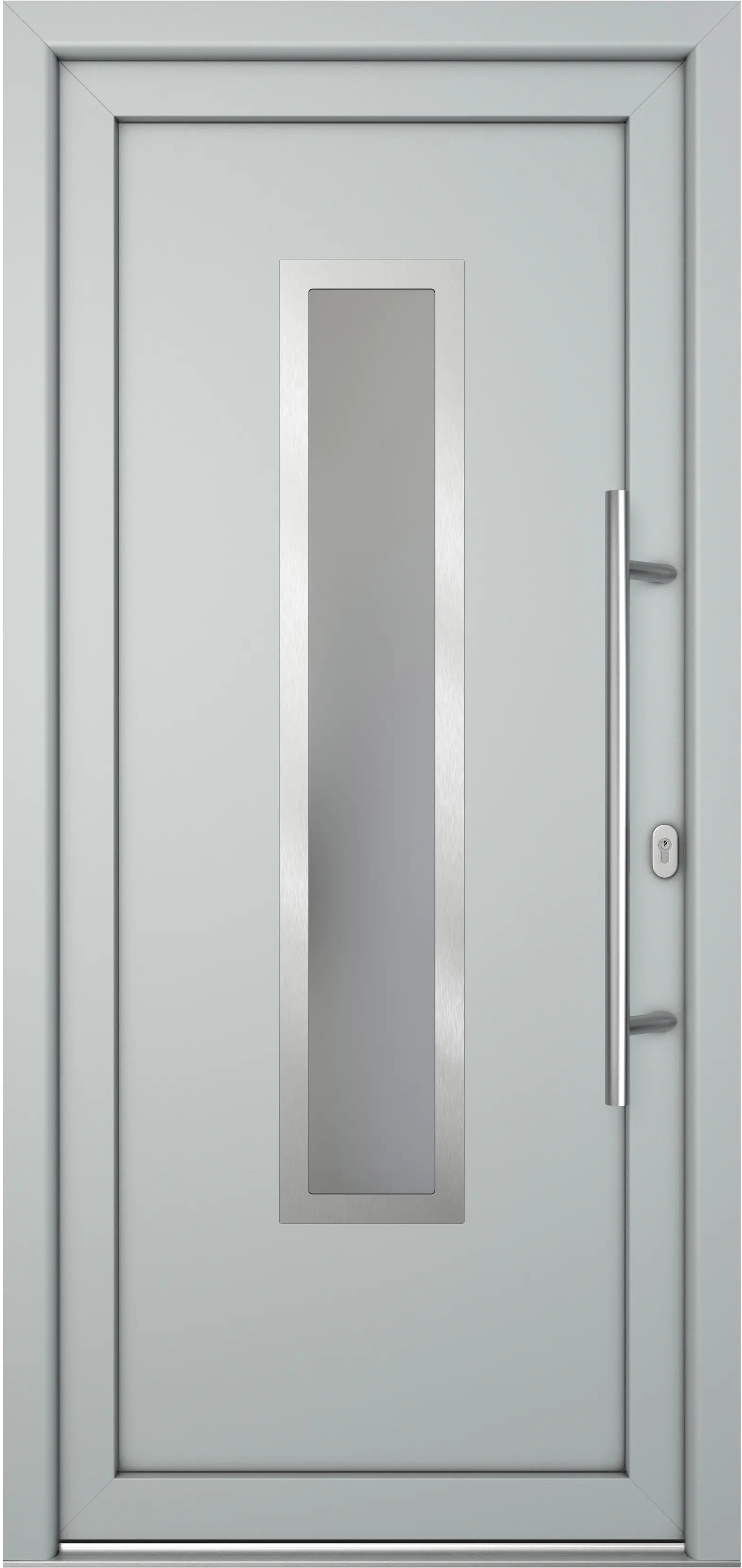 Meeth Haustür Signum Pro PVC Modell 32 88 x 200 cm DIN Rechts weiß/lichtgrau Meeth Haustür Signum Pro PVC Modell 32 88 x 200 cm DIN Rechts weiß/lichtgrau
