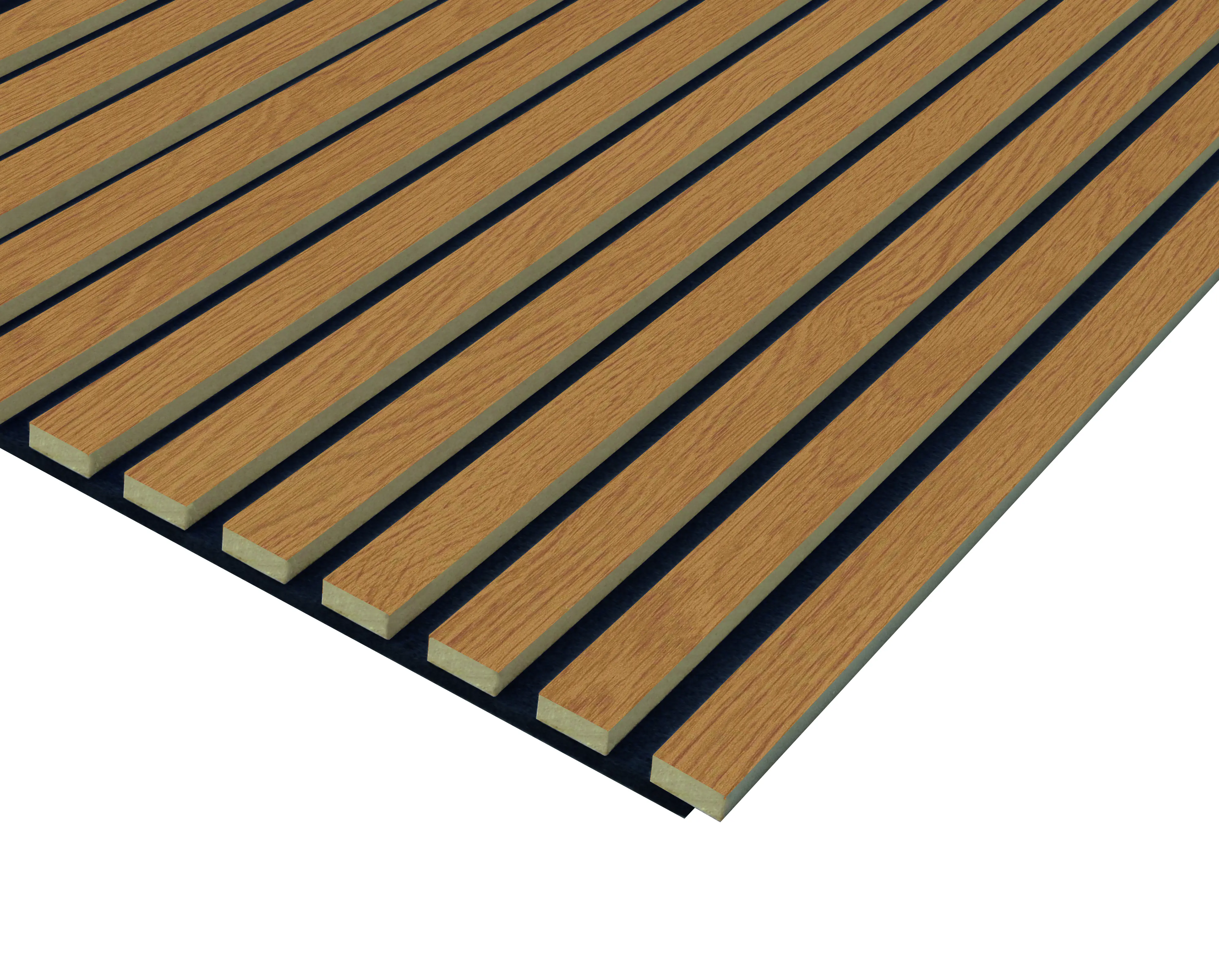Neuhofer Akustikpaneel Holz Eiche foliert 267 x 57 x 1,9 cm braun Neuhofer Akustikpaneel Holz Eiche foliert 267 x 57 x 1,9 cm braun