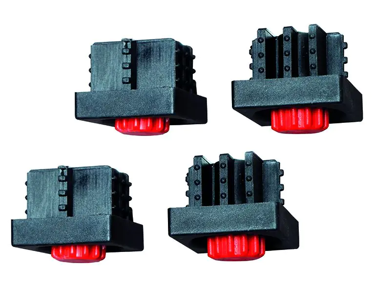 Siena Garden universal Fußkappen 4er-Set, schwarz