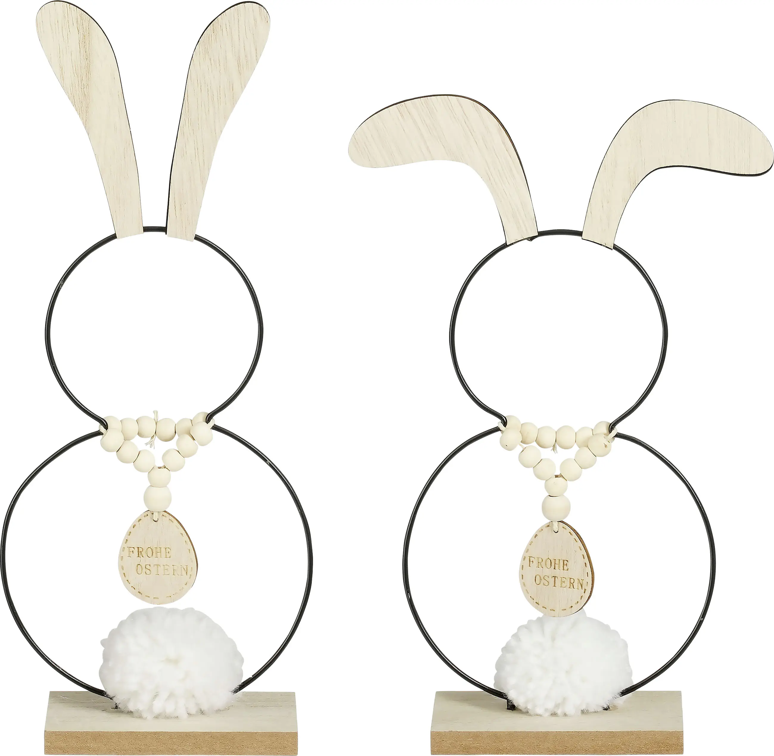 Mica Decorations Dekofigur Kaninchen Eisen 28 cm braun 2-fach sortiert