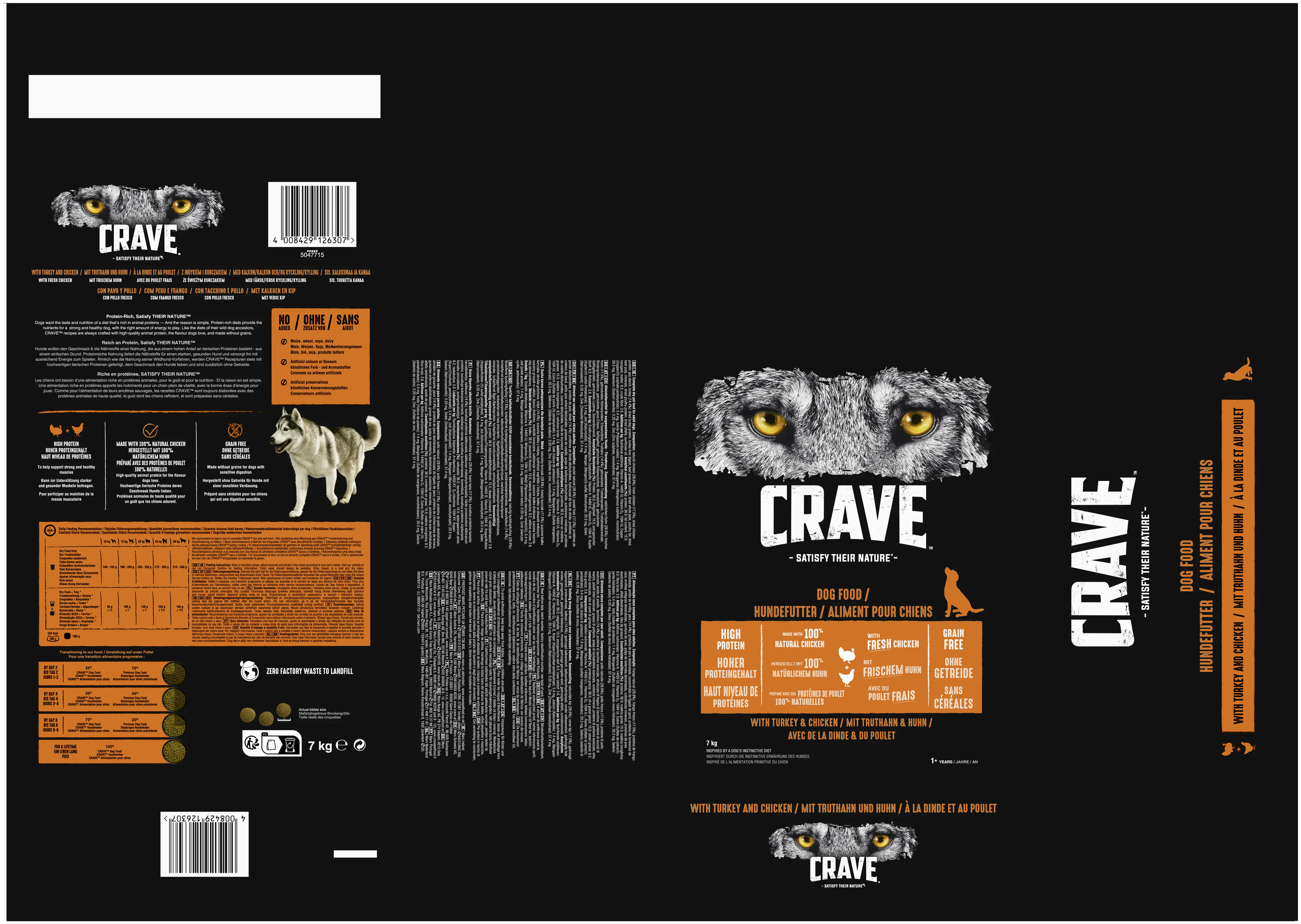 Pedigree Hundetrockenfutter Adult 7 kg Truthahn & Huhn 