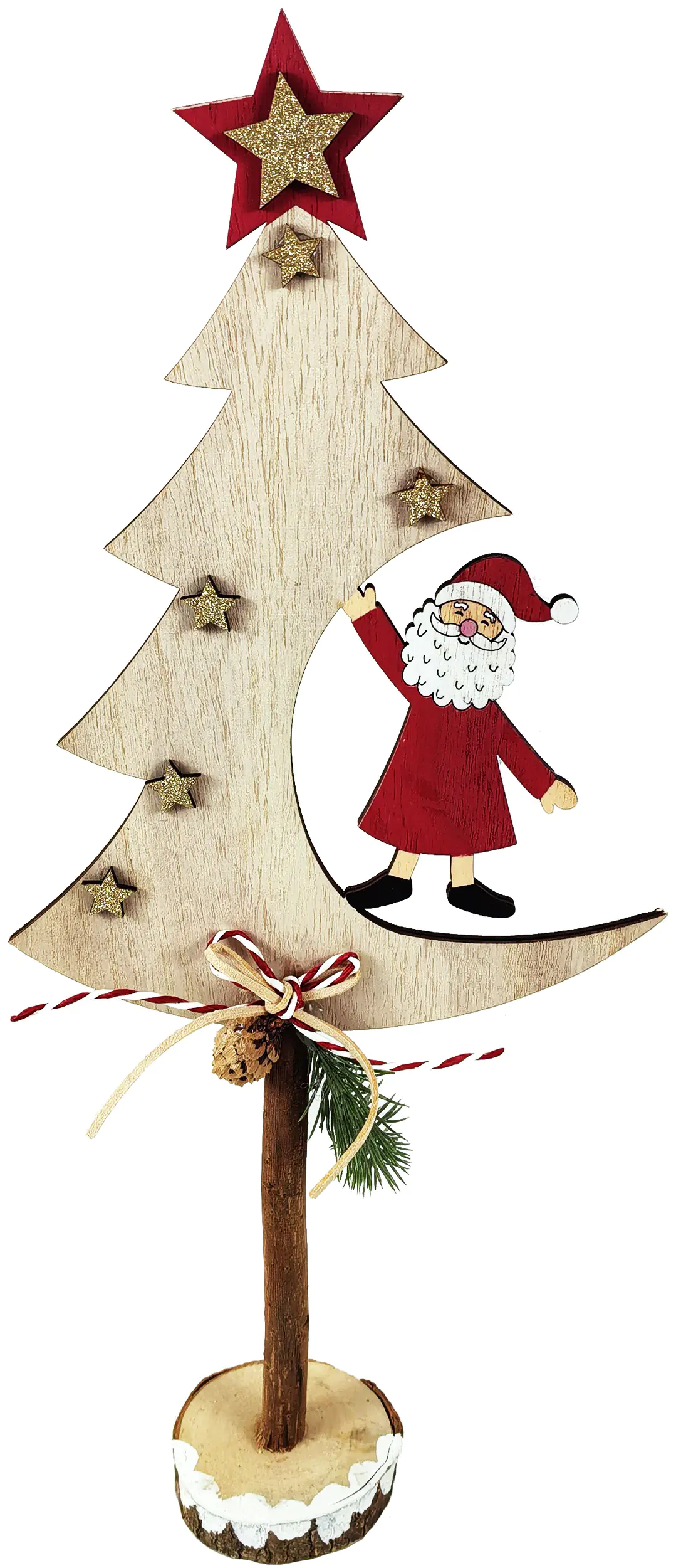 TrendLine Dekofigur Holz Tannenbaum Weihnachtsmann 45 x 42 x 52 cm mehrfarbig TrendLine Dekofigur Holz Tannenbaum Weihnachtsmann 45 x 42 x 52 cm mehrfarbig