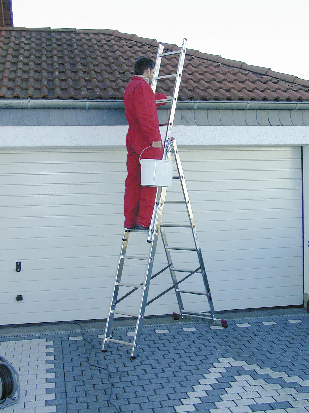 Krause Aluminium-Vielzweckleiter CORDA mit Treppenfunktion 5,40 m