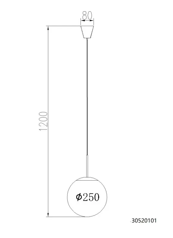 Globo Hängeleuchte Kop 25 x 120 cm (Ø x H) nickel matt