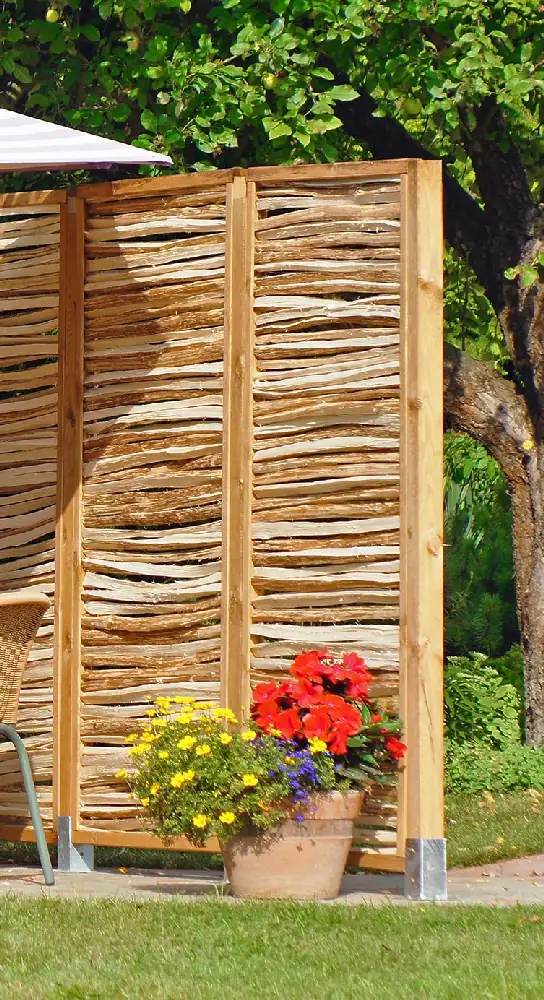 Zaunelement Haselnuss natur