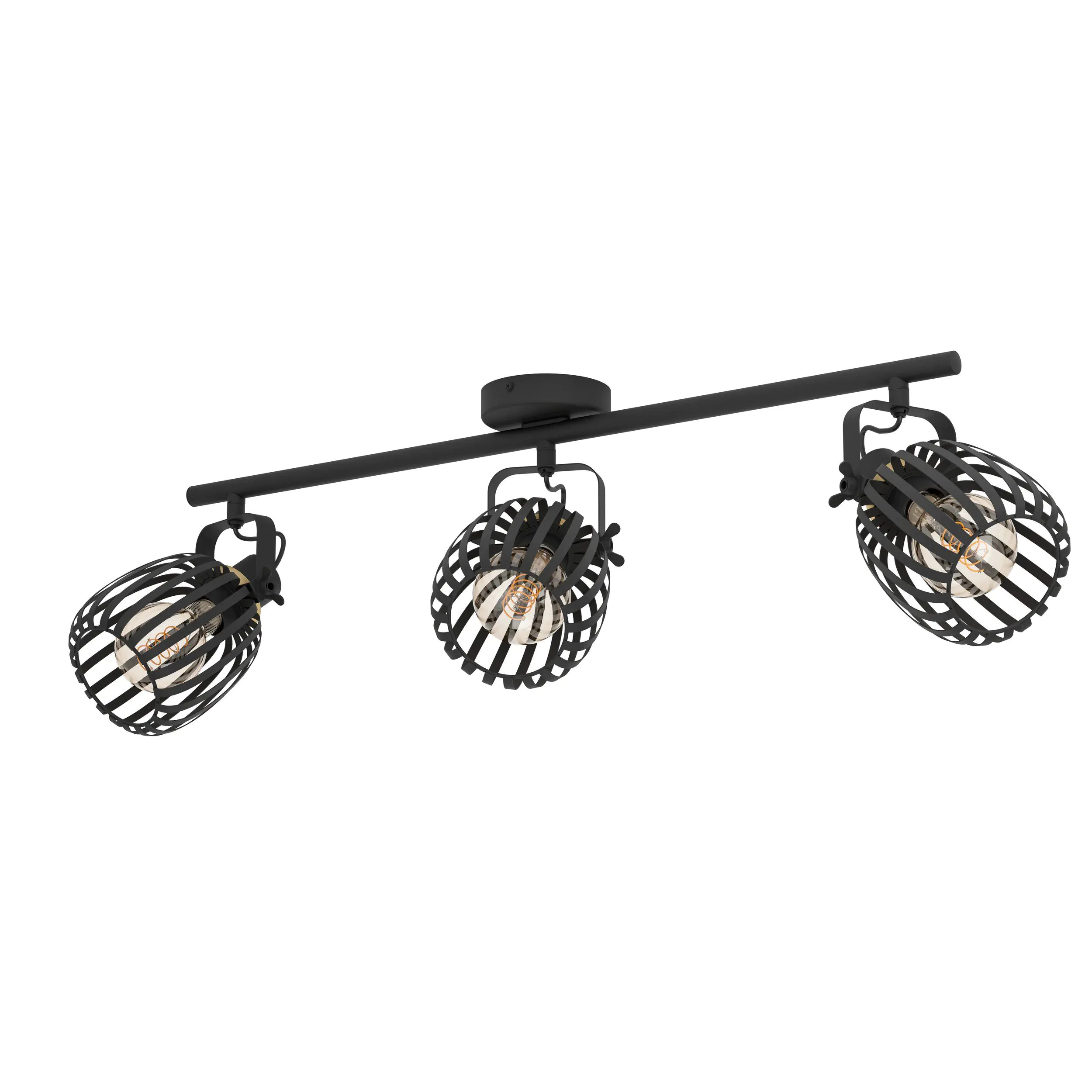 Eglo 3er Spot Girona schwarz messing 77,5 x 19 cm Eglo 3er Spot Girona schwarz messing 77,5 x 19 cm