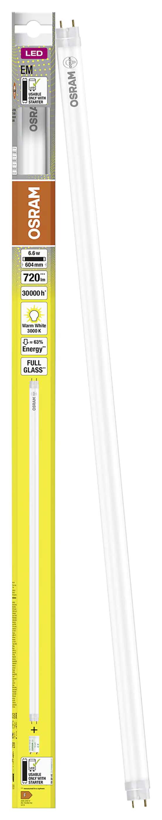 Osram LED Röhre 60 cm G13 6,6 W warmweiß