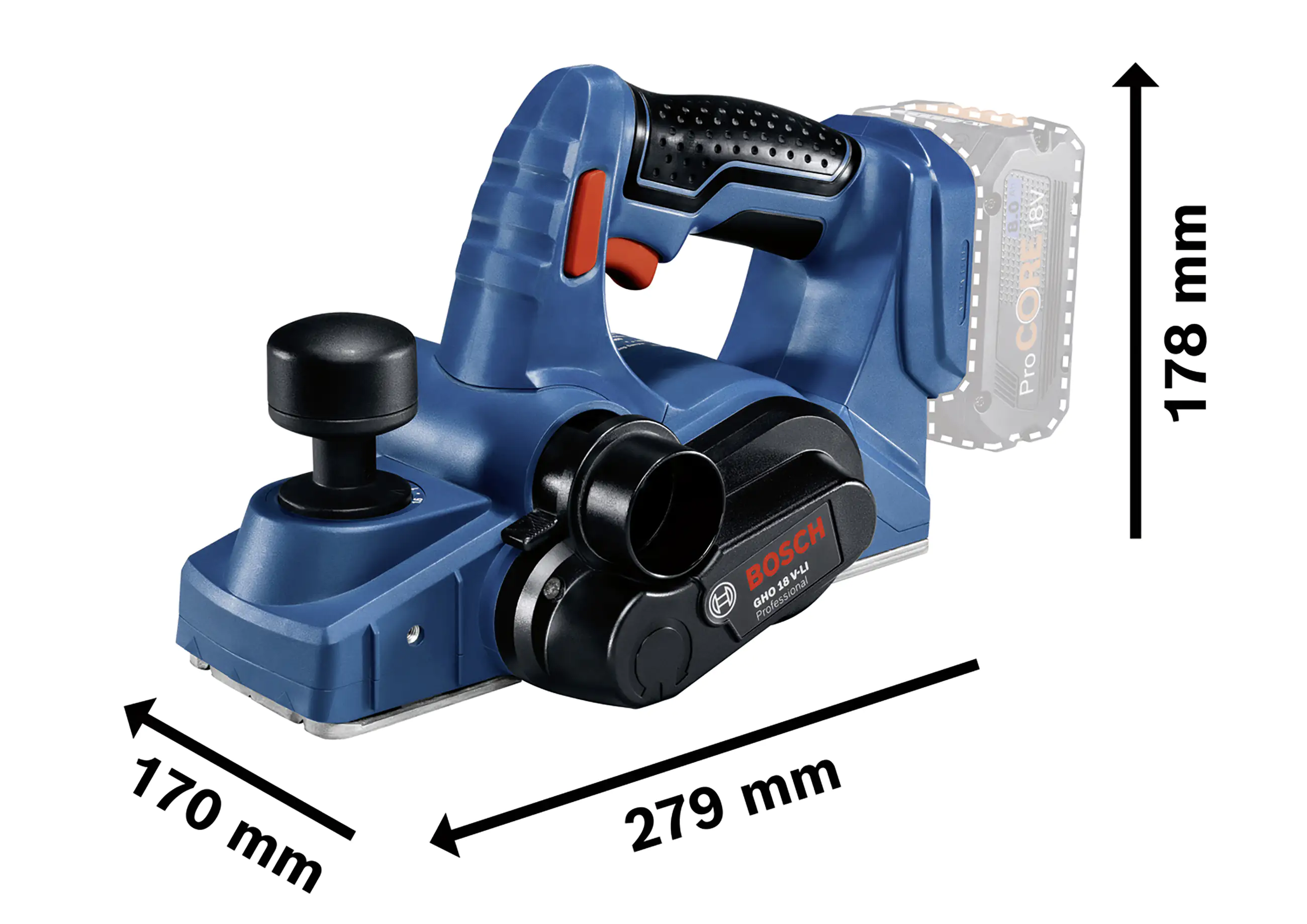 Bosch Professional Akku-Hobel GHO 18V-LI Solo