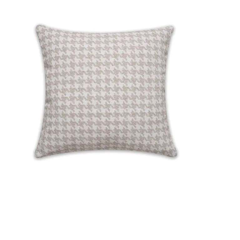 Sehlbach Kissen Jacquard Hahnentritt beige 45 x 45 cm