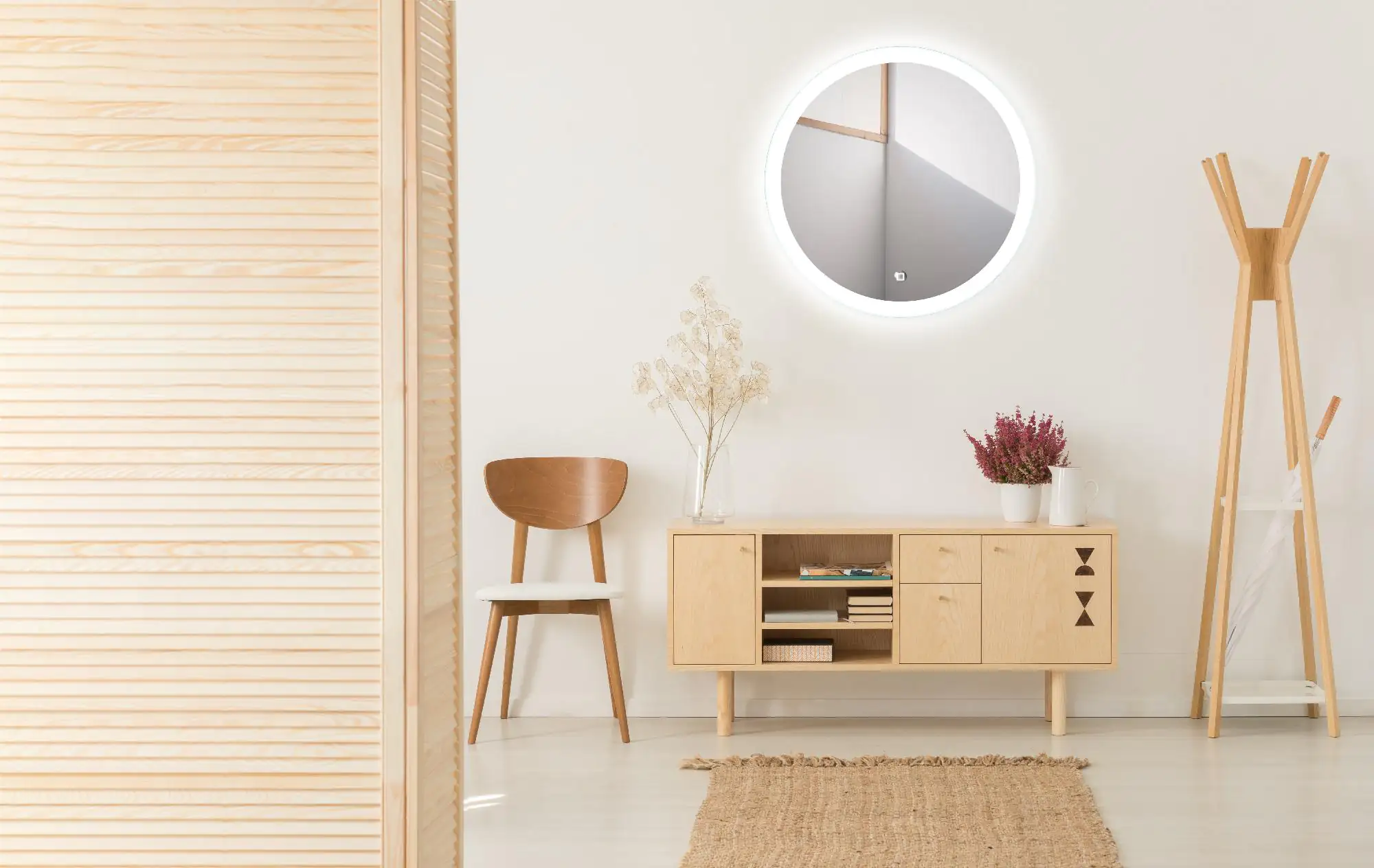 DSK LED Lichtspiegel Silver Lunar Ø59 cm