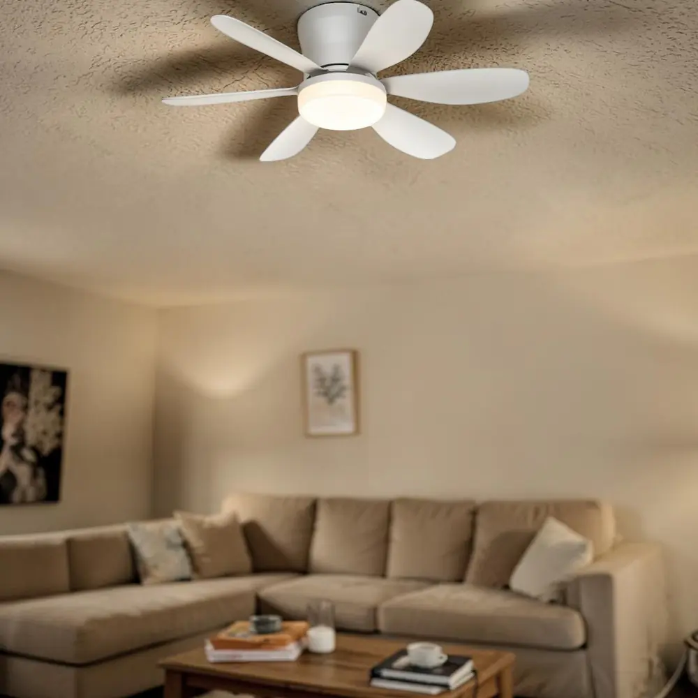 LED-Deckenventilator Chic weiß dimmbar