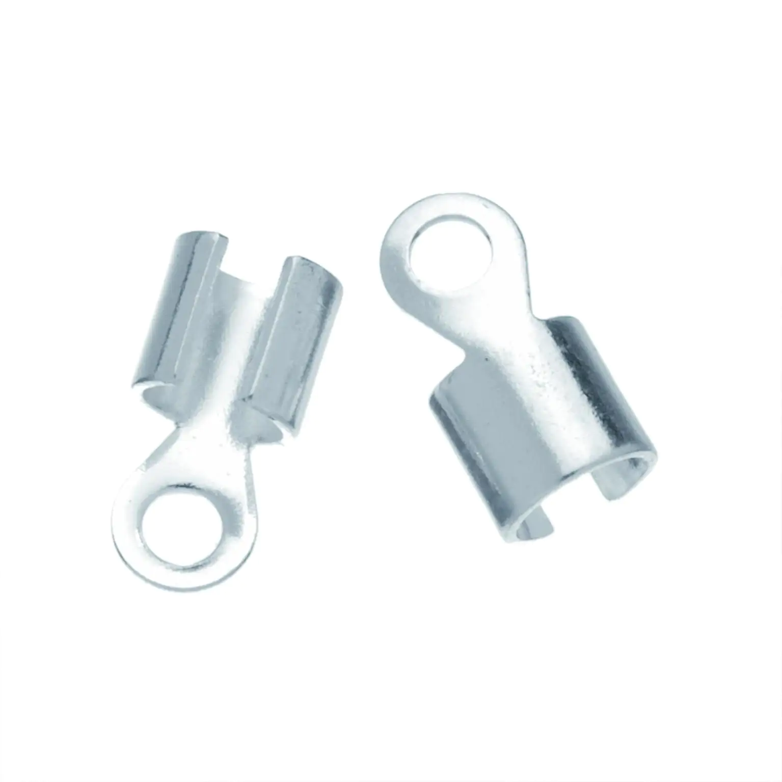 Glorex Endstück silberfarben 5x9,5 mm, 20 Stück