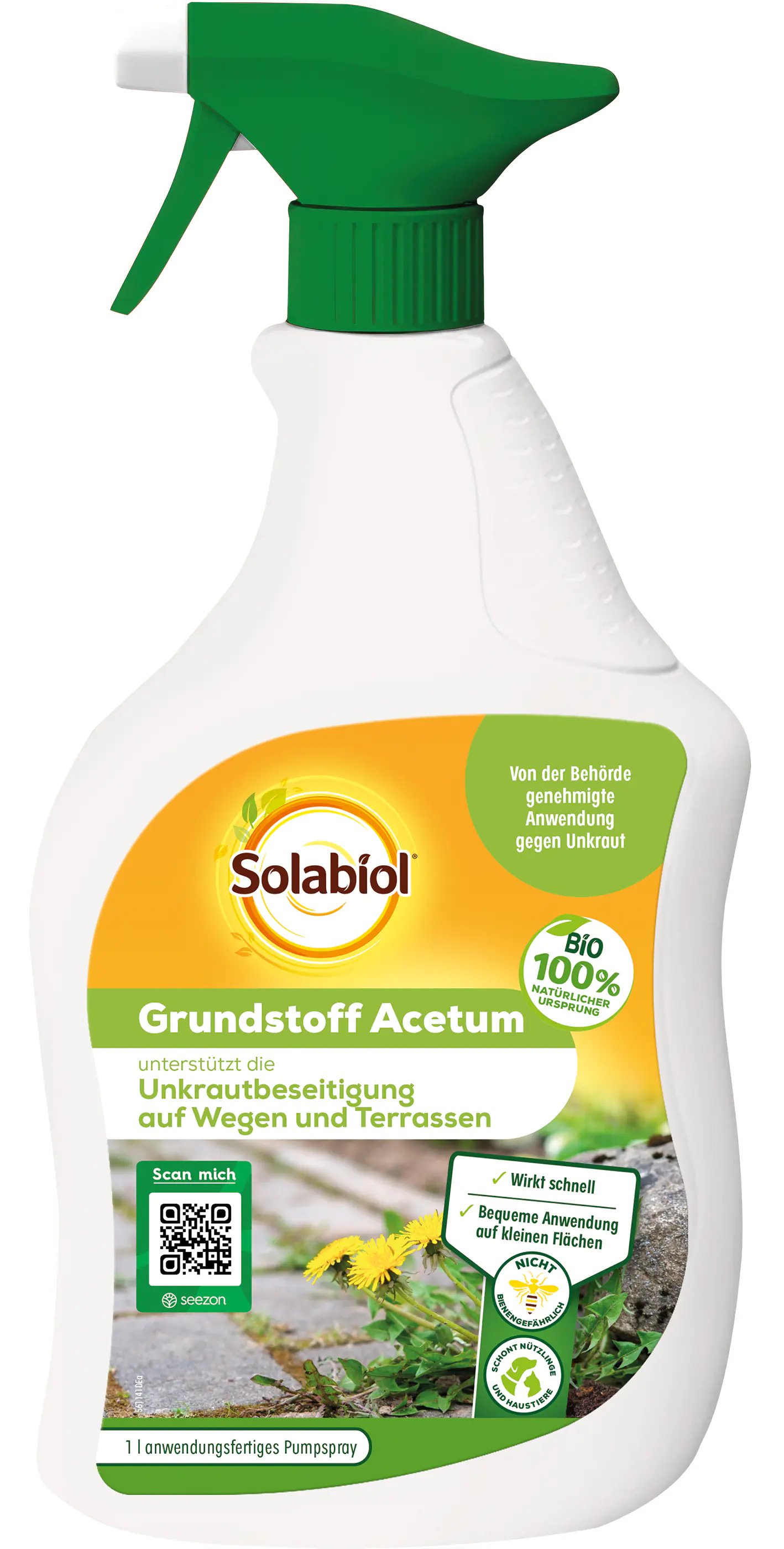 Solabiol Unkrautfrei Grundstoff Acetum Spray 1 L