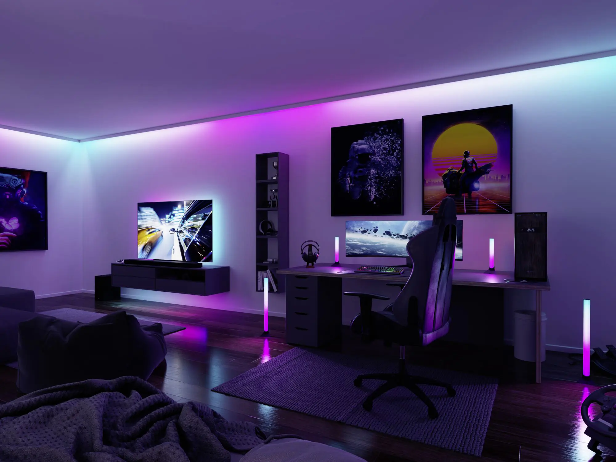 Paulmann Entertain USB LED Stripe 2m RGB dimmbar, für 55 Zoll Fernseher