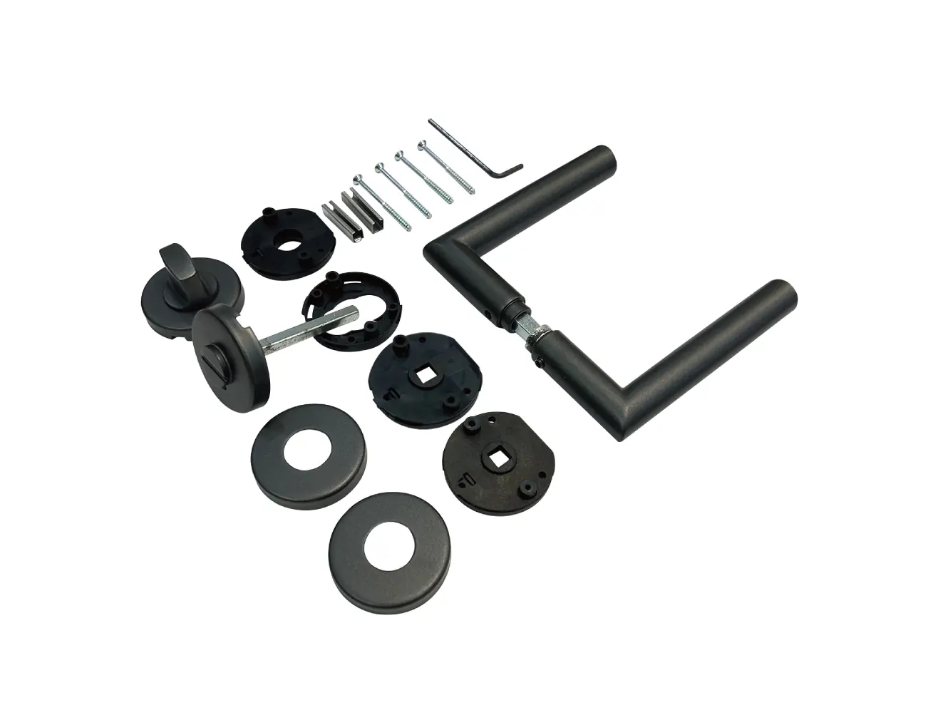 TrendLine WC-Türgriff-Garnitur BB Edelstahl kaschmiergrau Ø 49,1 mm