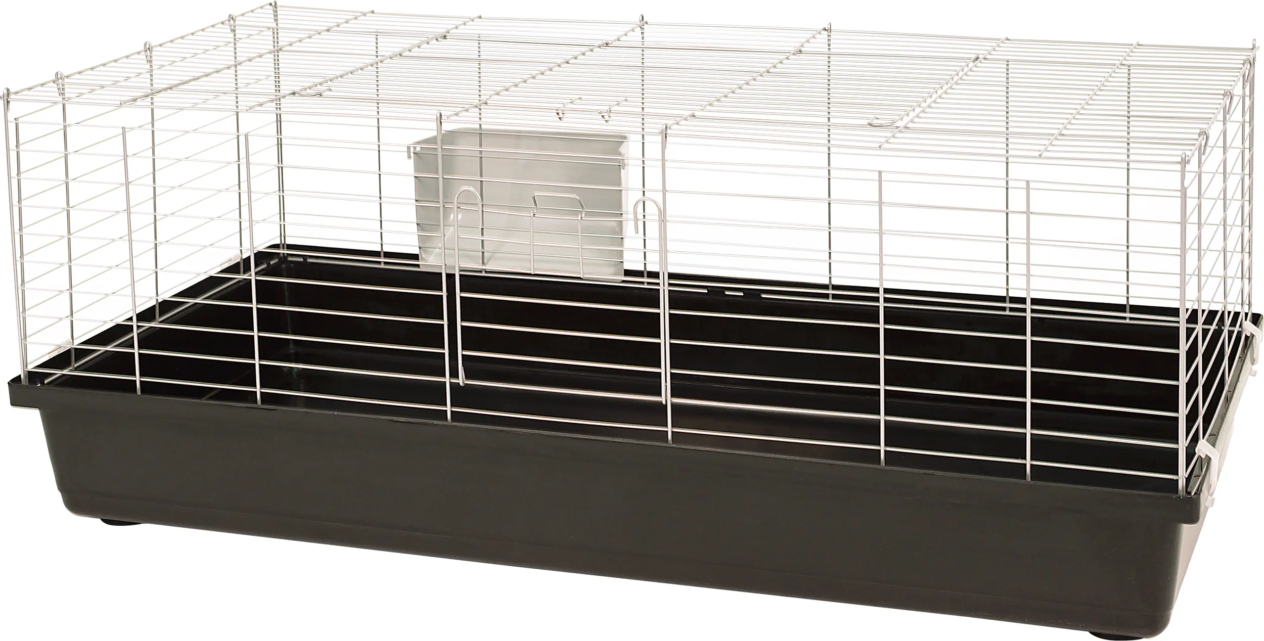 Ollesch Kleintierkäfig Rabbit 100 cm 100 x 56 x 45, silber/schwarz