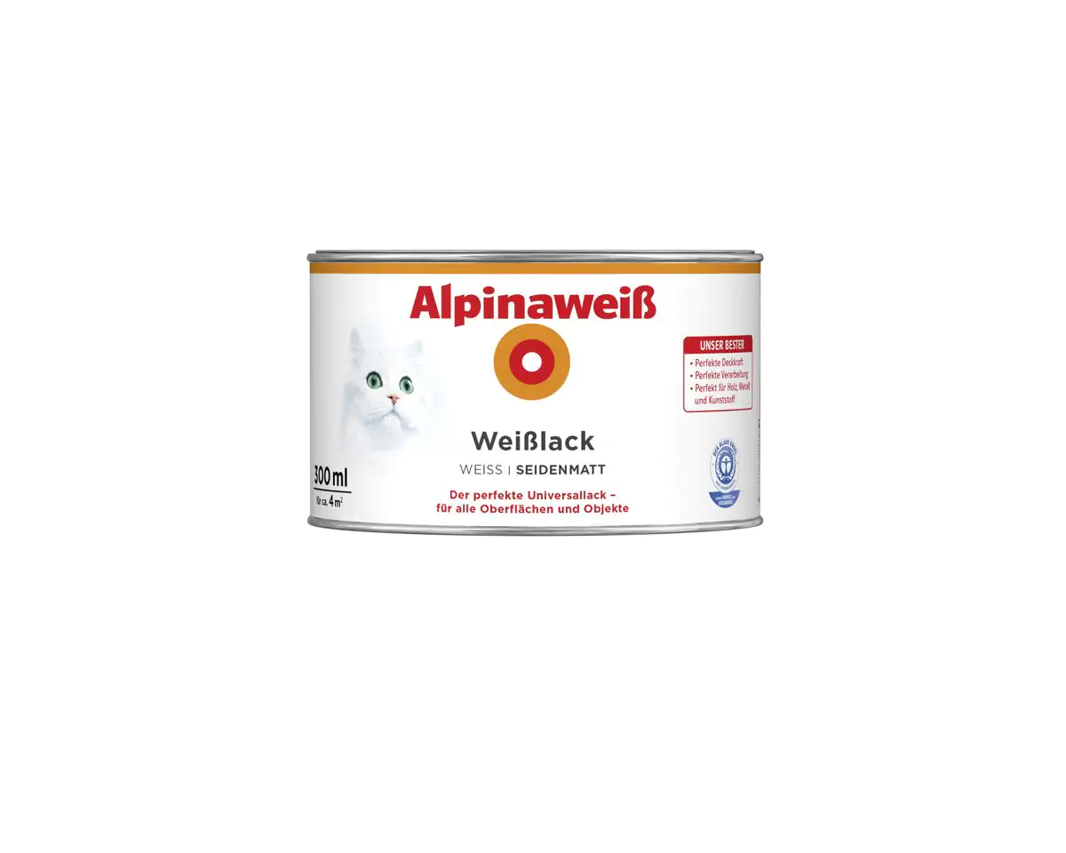 4001244749454 Alpinaweiß Weißlack 300 ml alpinaweiß seidenmatt