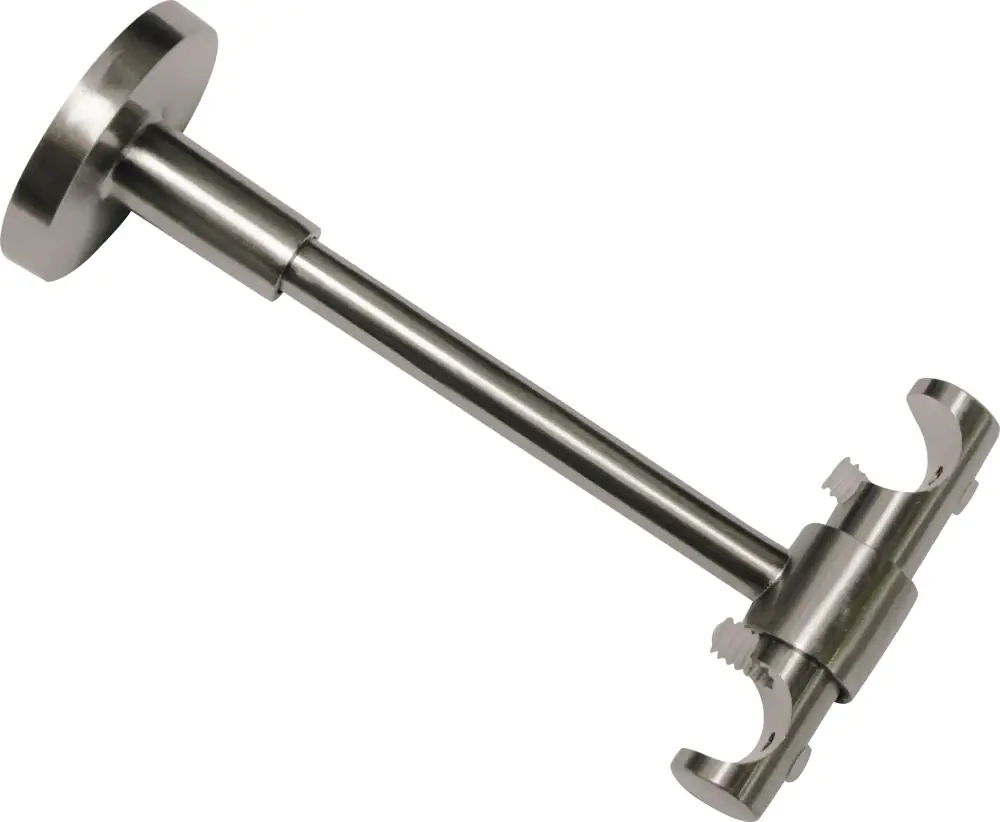 Gardinia Universal Deckenträger Memphis offen, edelstahl, 13,5 cm, Ø 16 mm