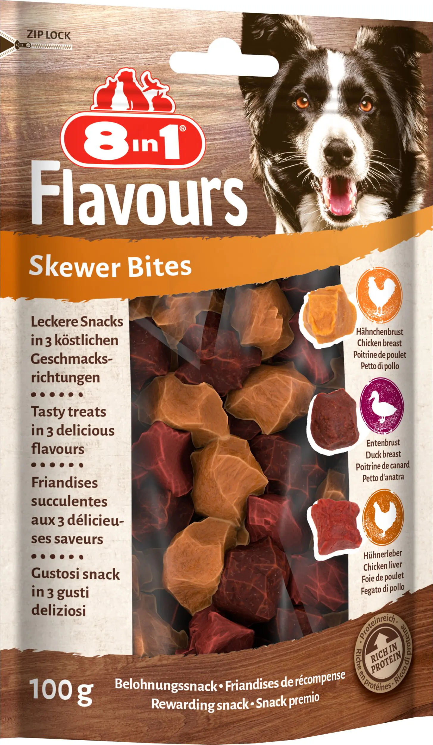 8in1 Hundeleckerli Skewer Bites 100 g