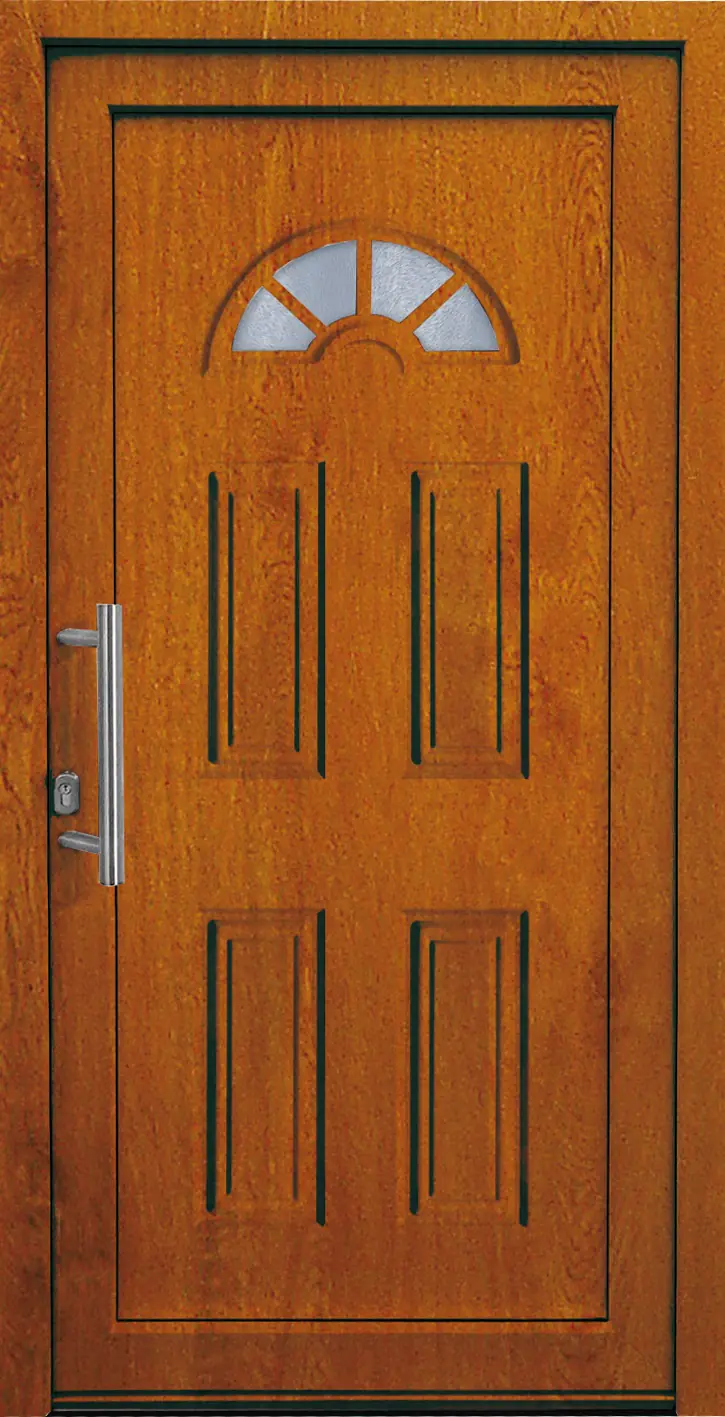 Panto Haustür Modell K001 DIN links golden oak 110 x 210 cm