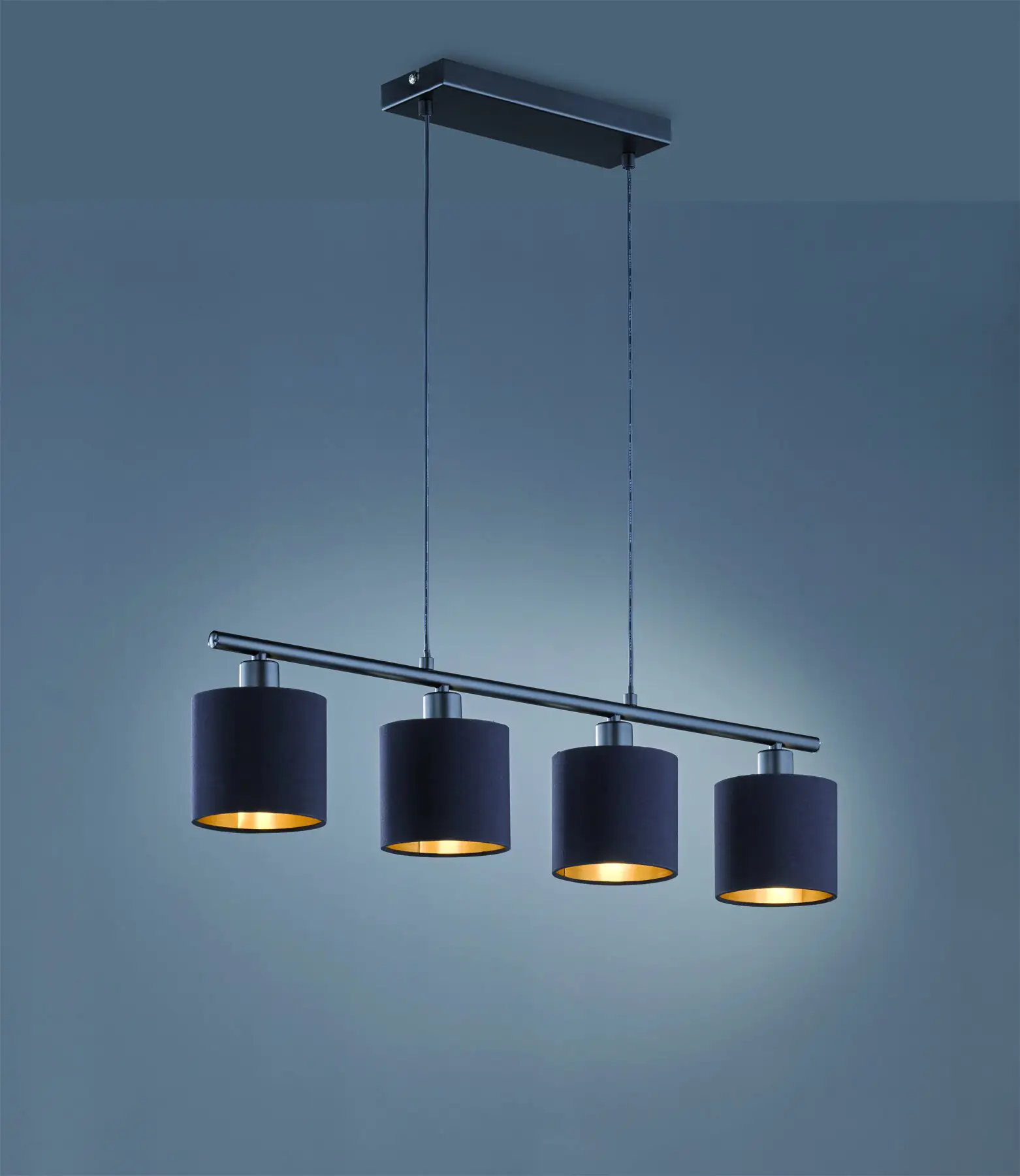 Reality Leuchten Pendelleuchte Tommy 4-flammig, E14, schwarz gold Reality Leuchten Pendelleuchte Tommy 4-flammig, E14, schwarz gold