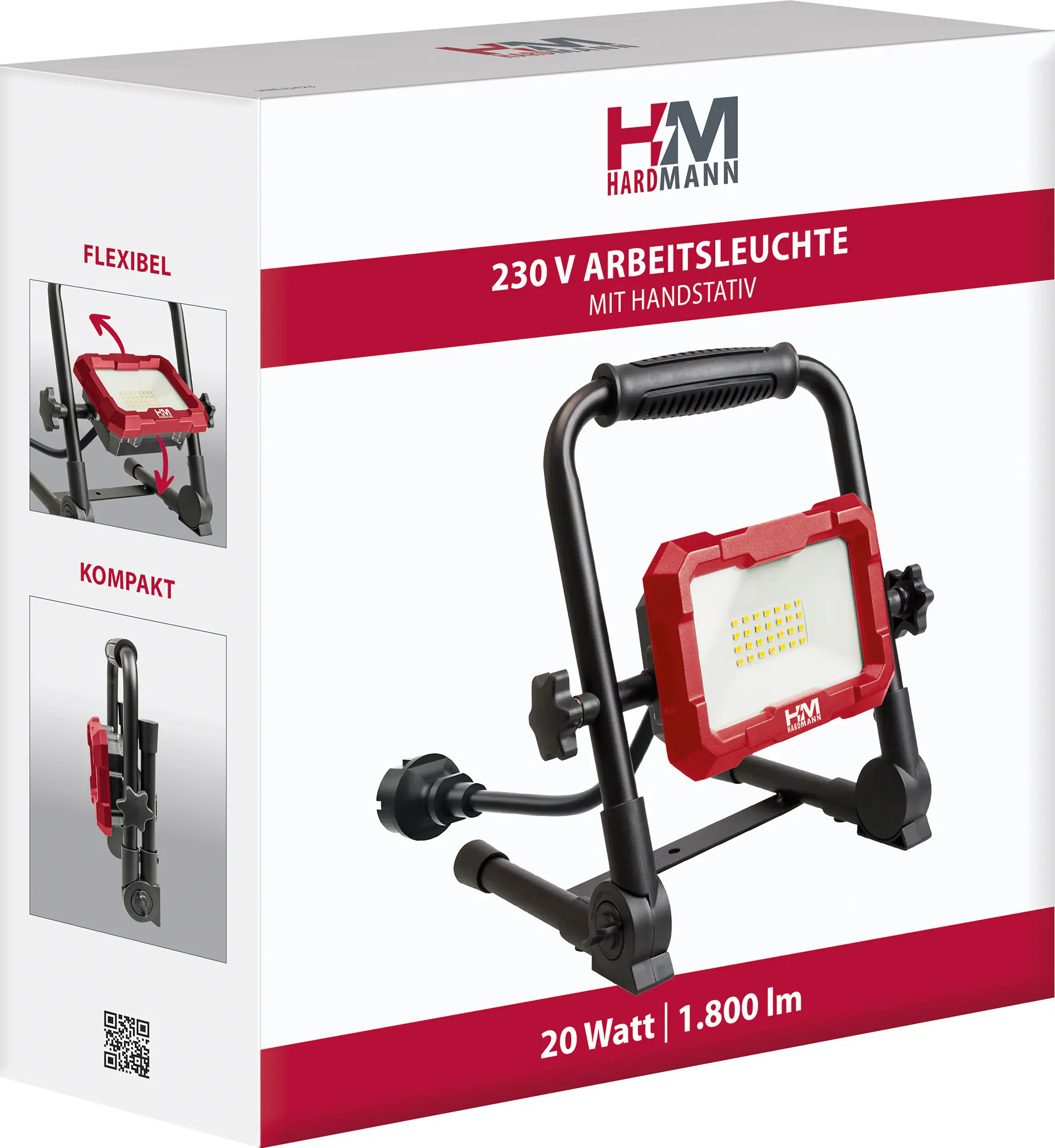 Schwaiger LED-Baustrahler HWLI5423 IP65 20 W 1800 lm zusammenklappbar 
