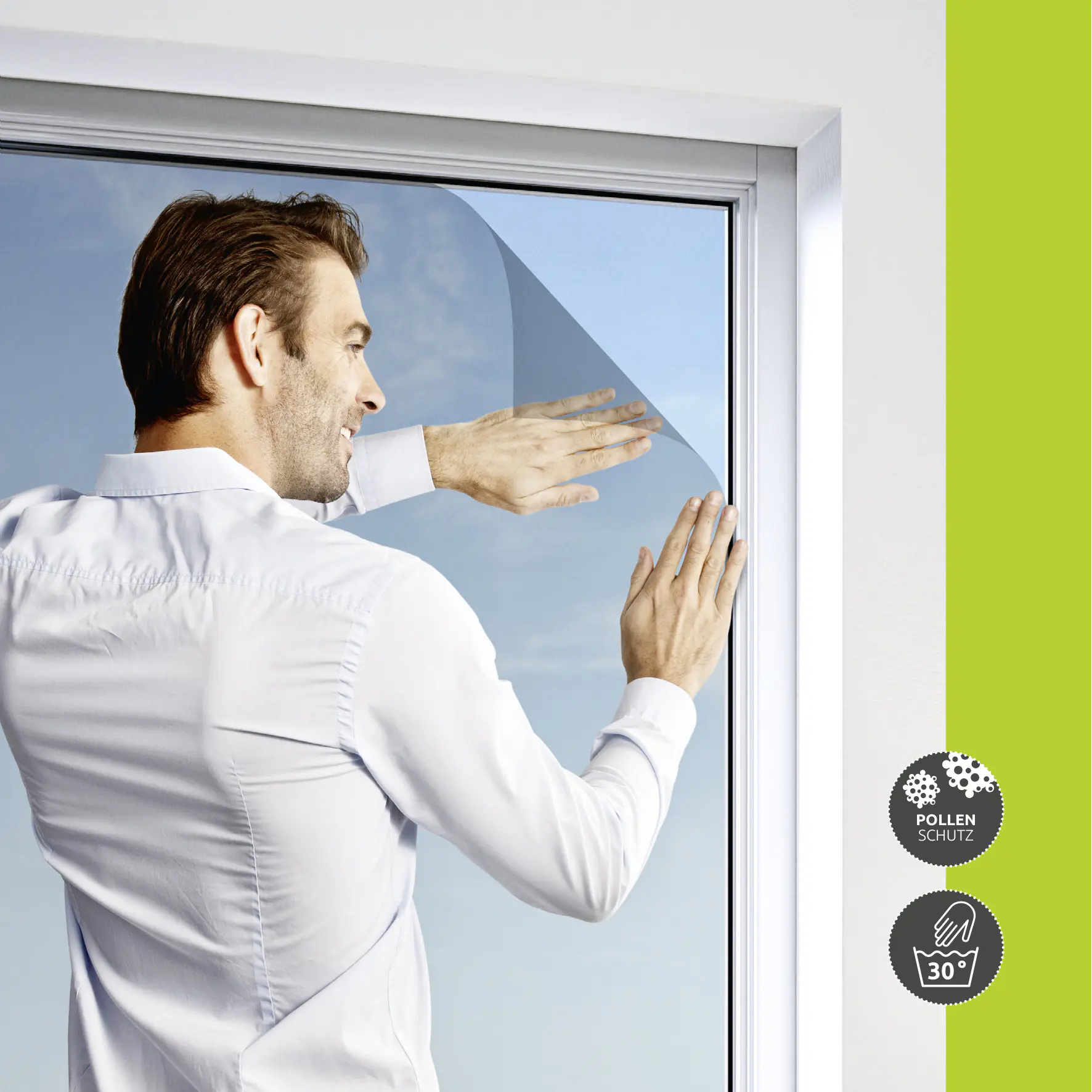 Windhager Pollenschutzgitter 120 x 150 cm anthrazit/anthrazit kürzbar