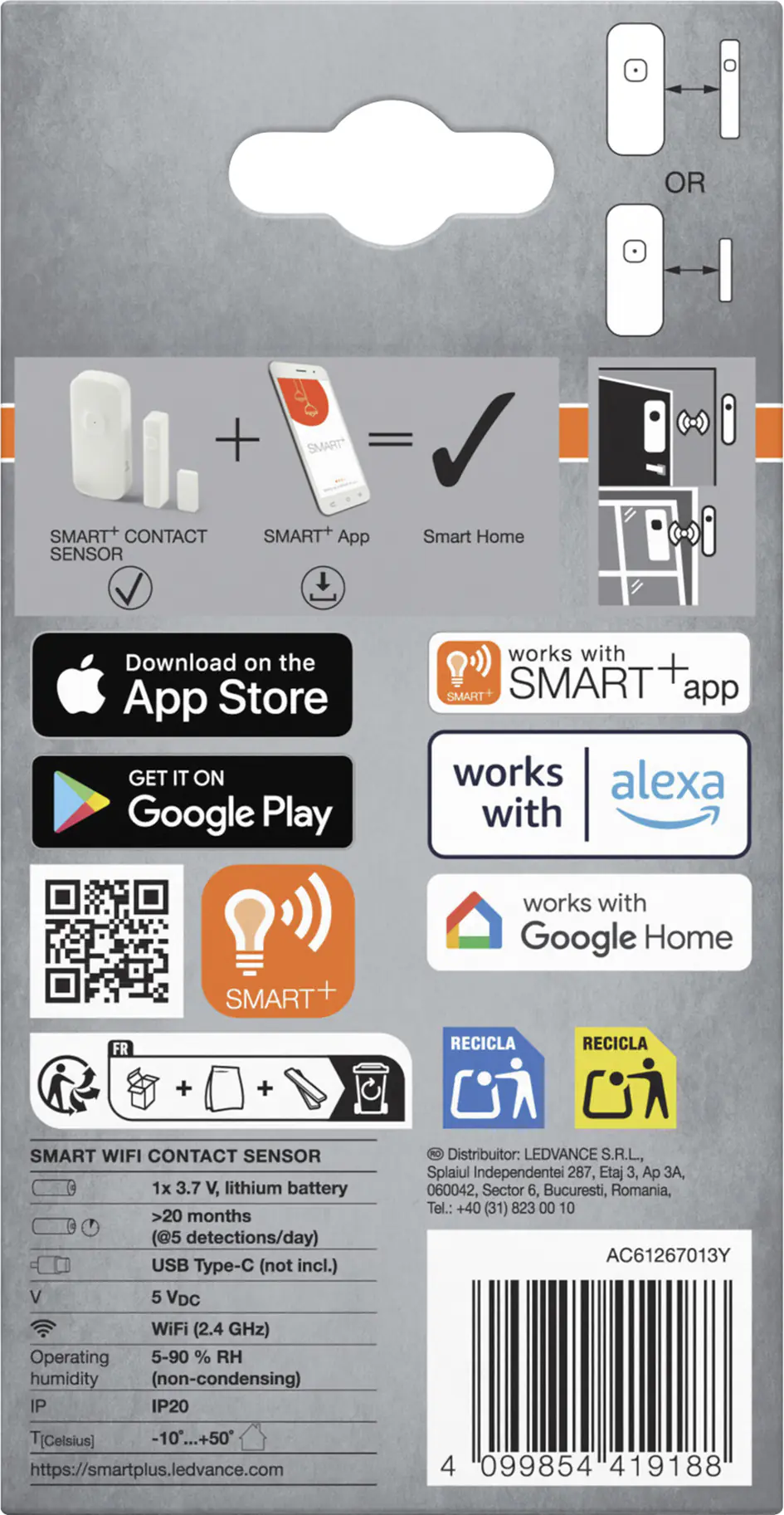 Osram Smart+ WiFi Kontaktsensor weiß
