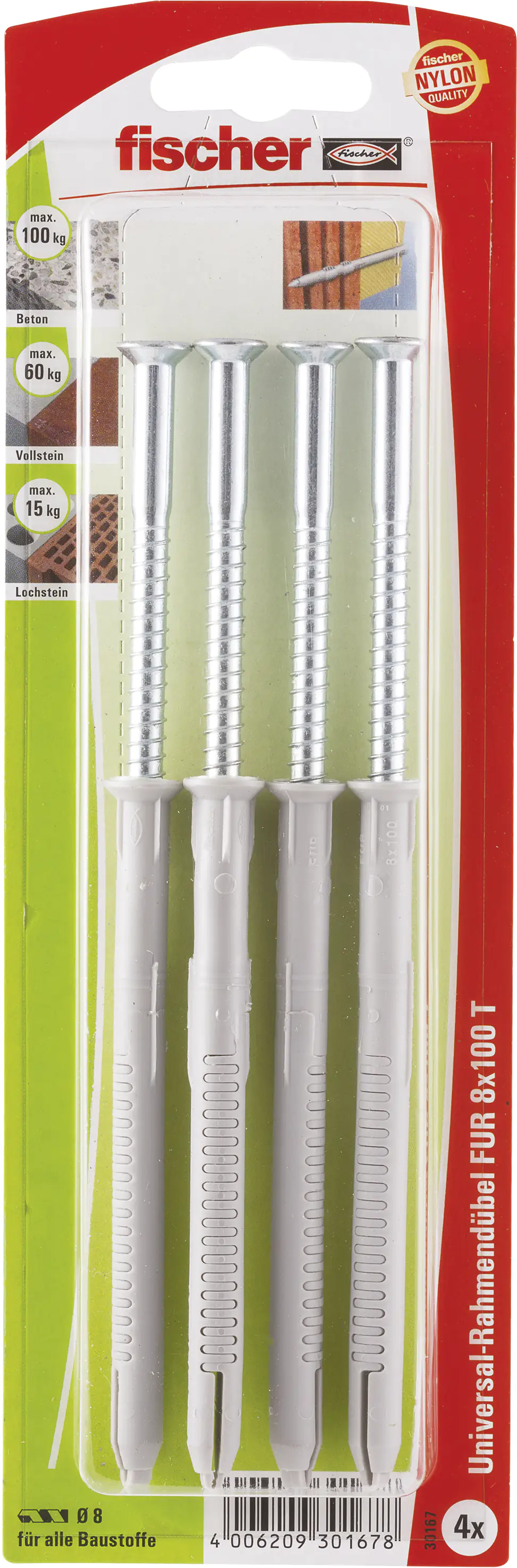 Fischer Langschaftdübel FUR 8.0 x 100 mm - 4 Stück