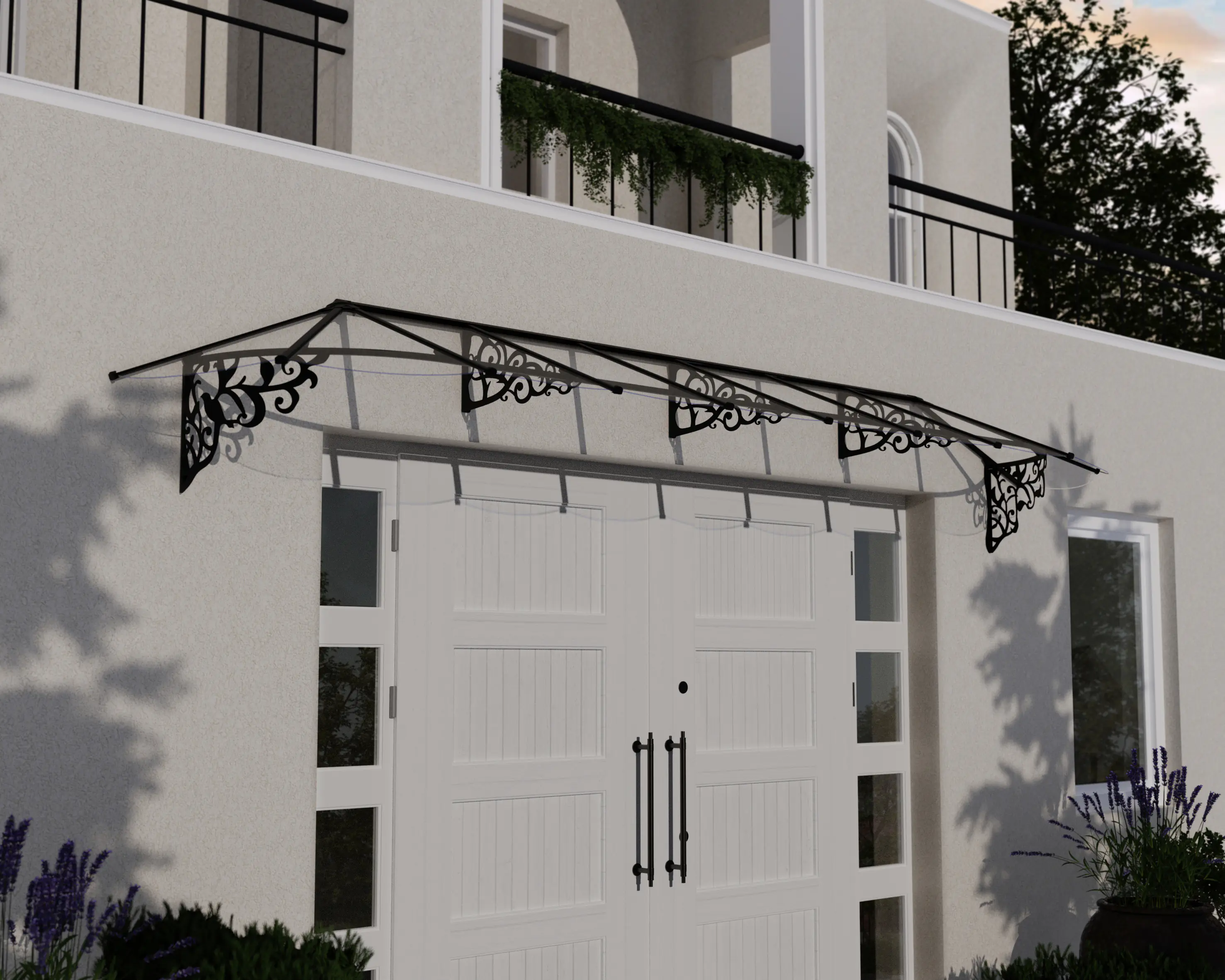 Canopia Vordach Lily 4700 Schwarz Alu 473 x 88 cm